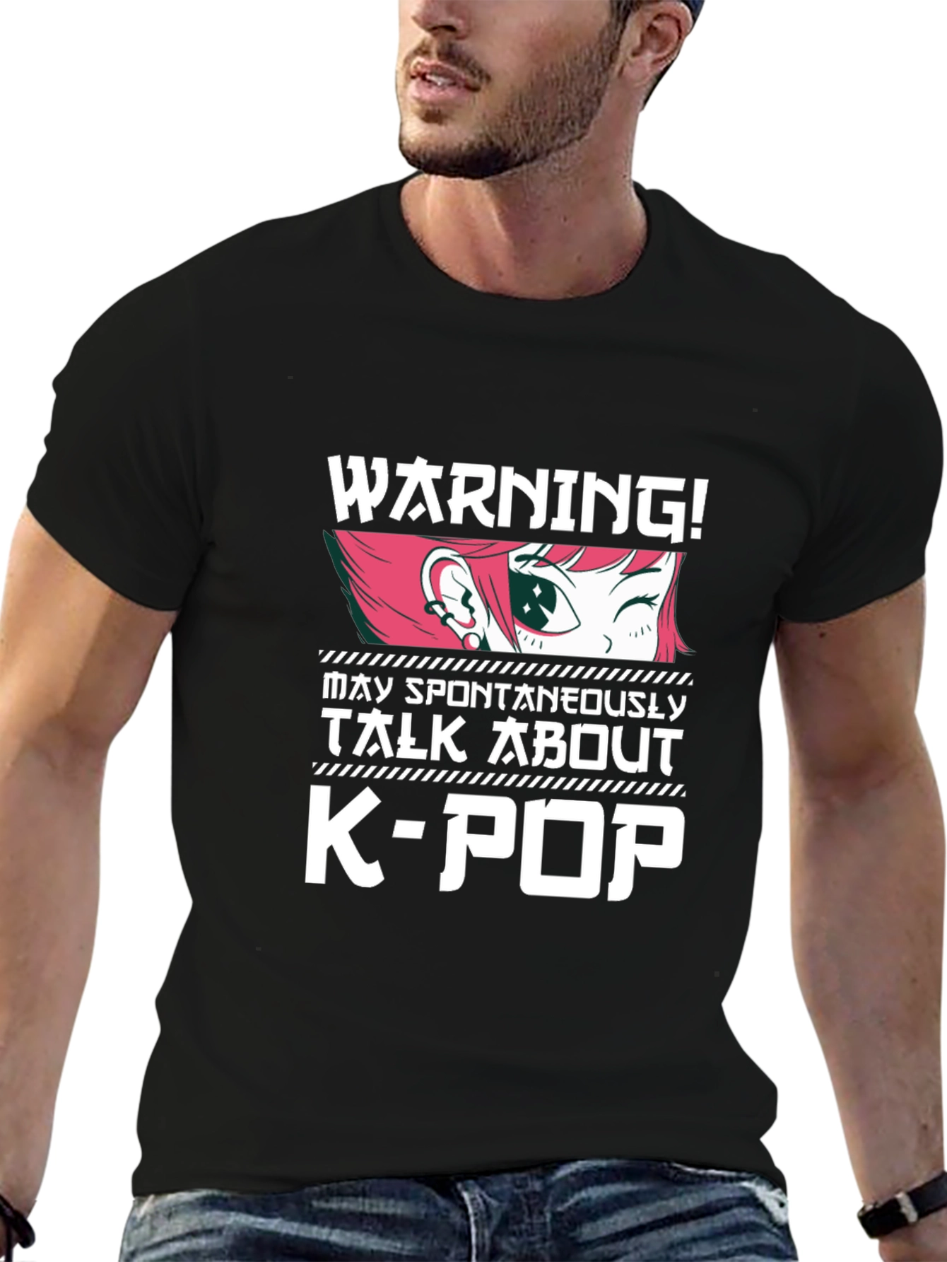 Warning! K-Pop Anime Style Graphic Tee