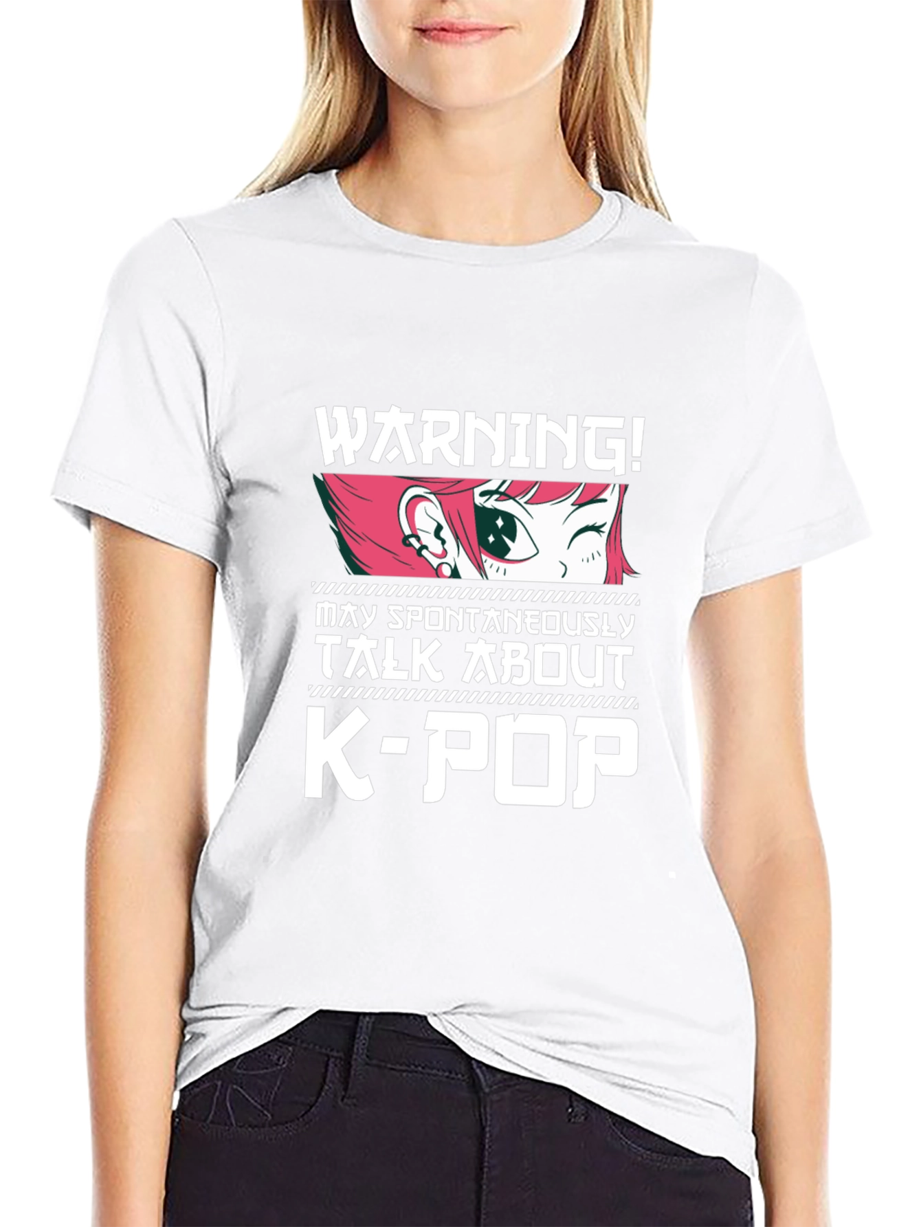 Warning! K-Pop Anime Style Graphic Tee