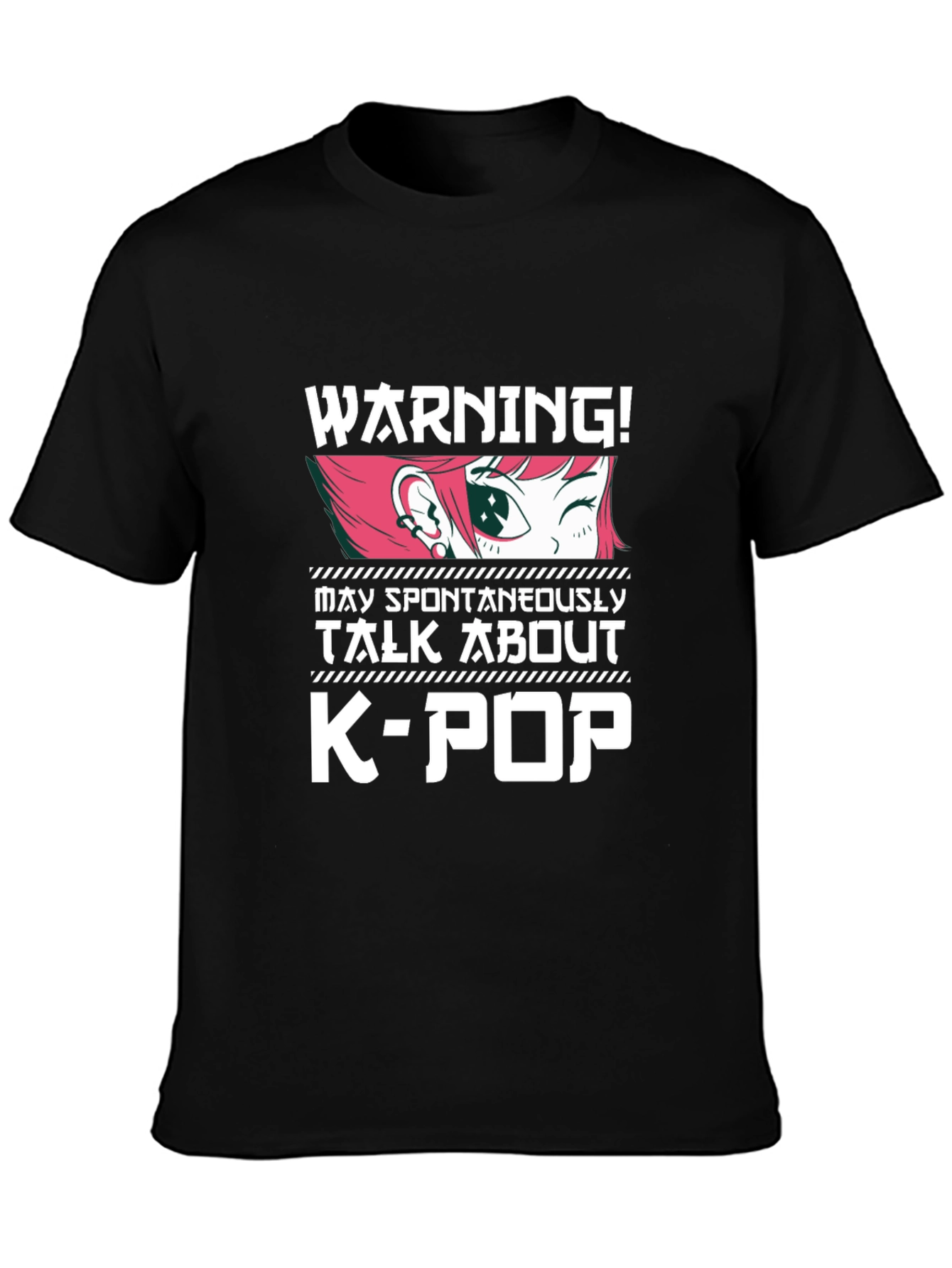 Warning! K-Pop Anime Style Graphic Tee