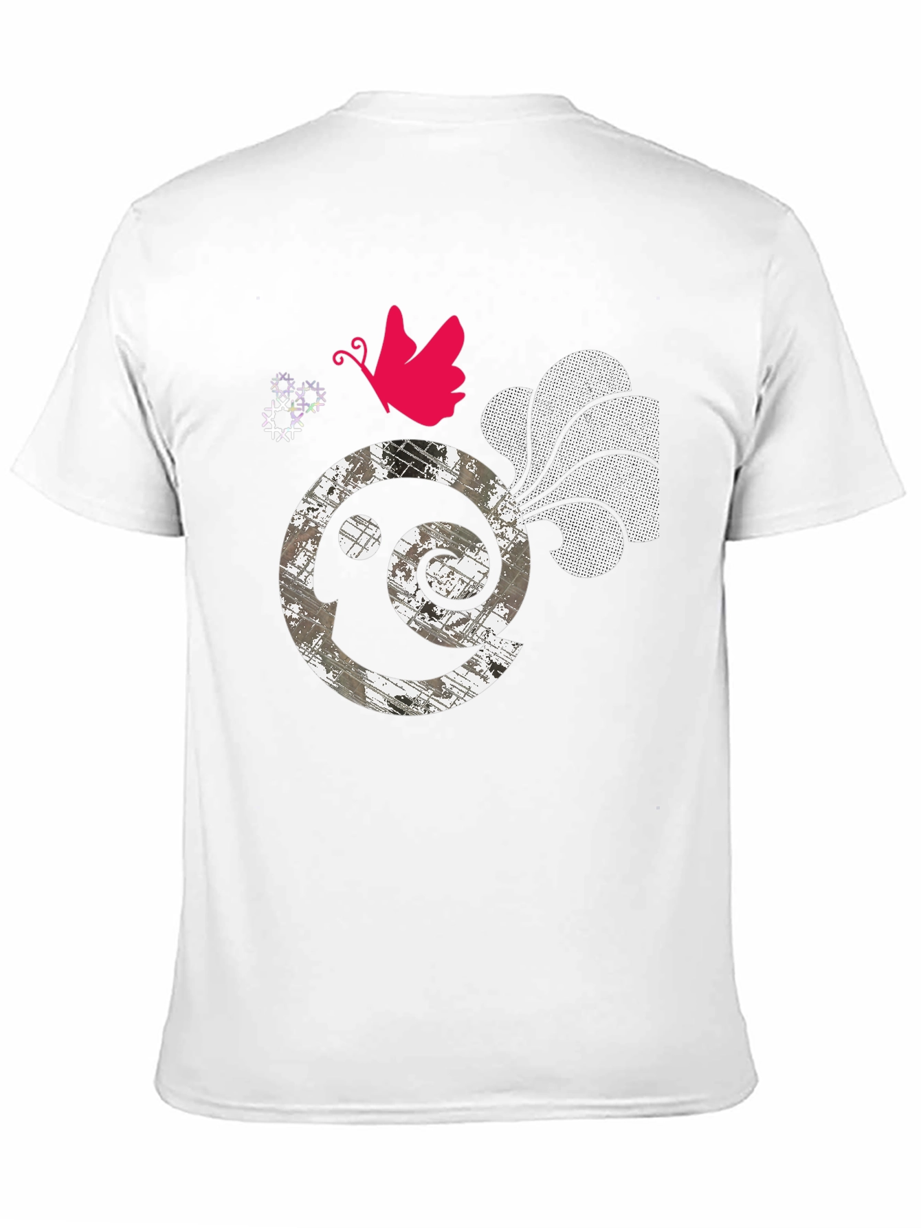 Graphic Print Crew Neck Mens T-Shirt