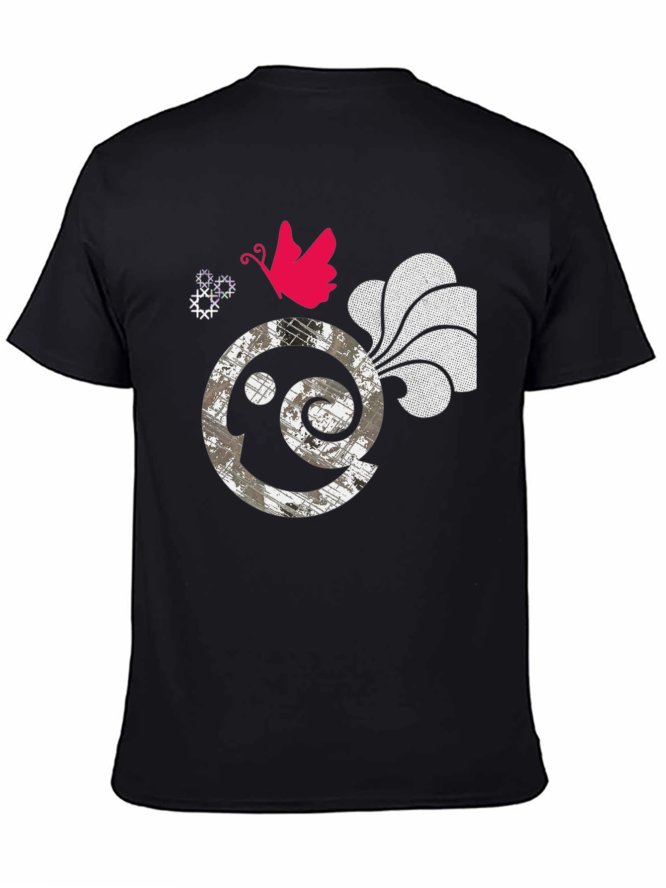 Graphic Print Crew Neck Mens T-Shirt