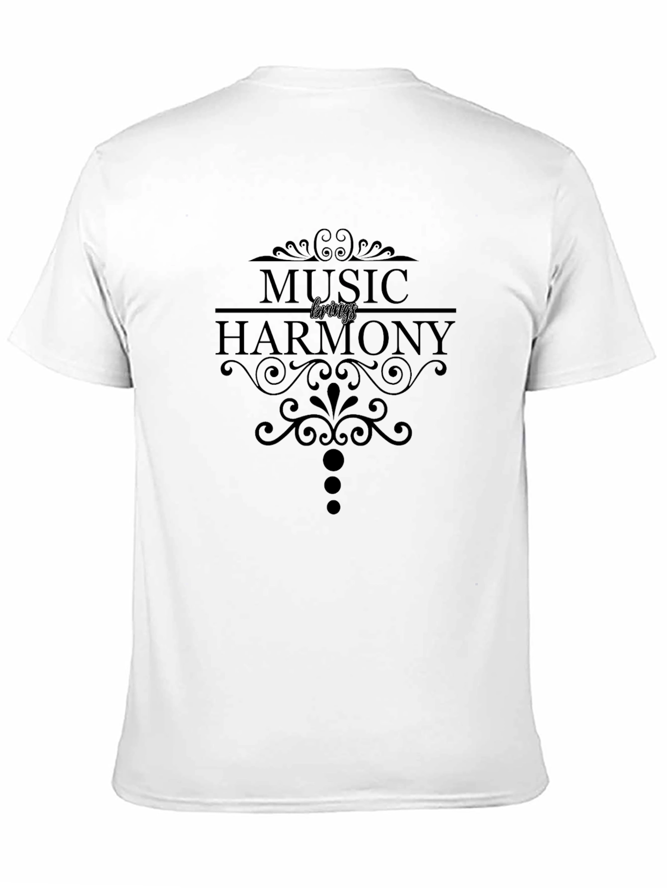 Music Brings Harmony Black T-Shirt