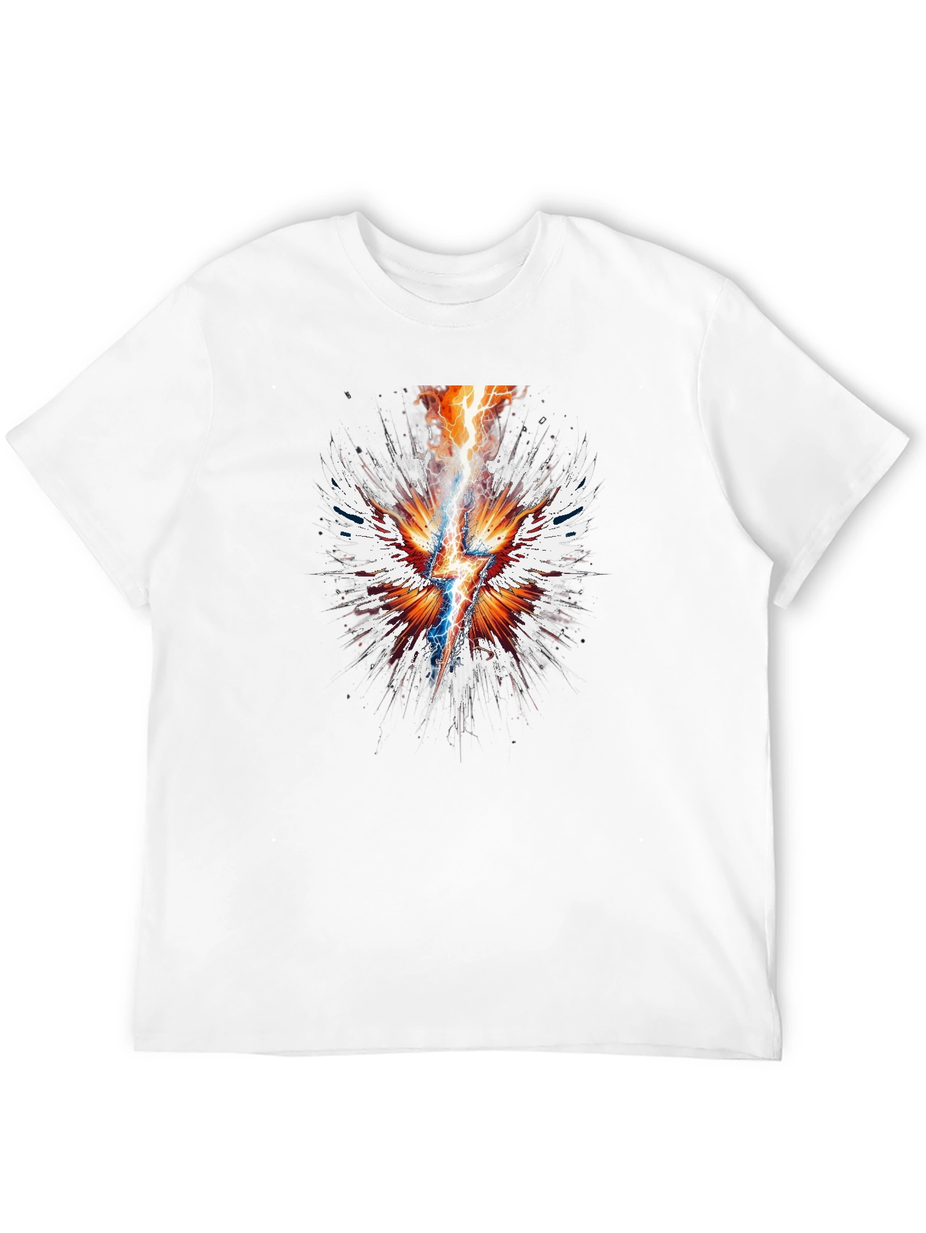 Electric Wings Graphic Tee - Stylish Black T-Shirt