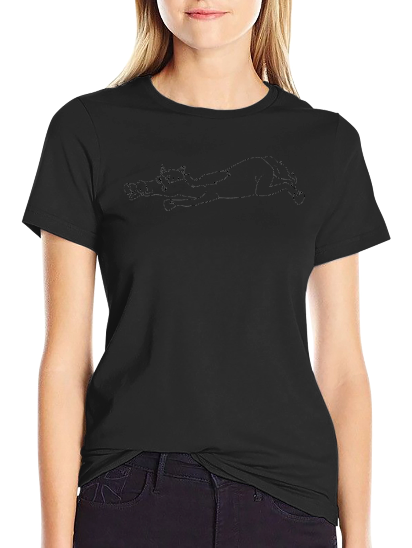 Lazy Horse Graphic Tee - Comfy Casual Style