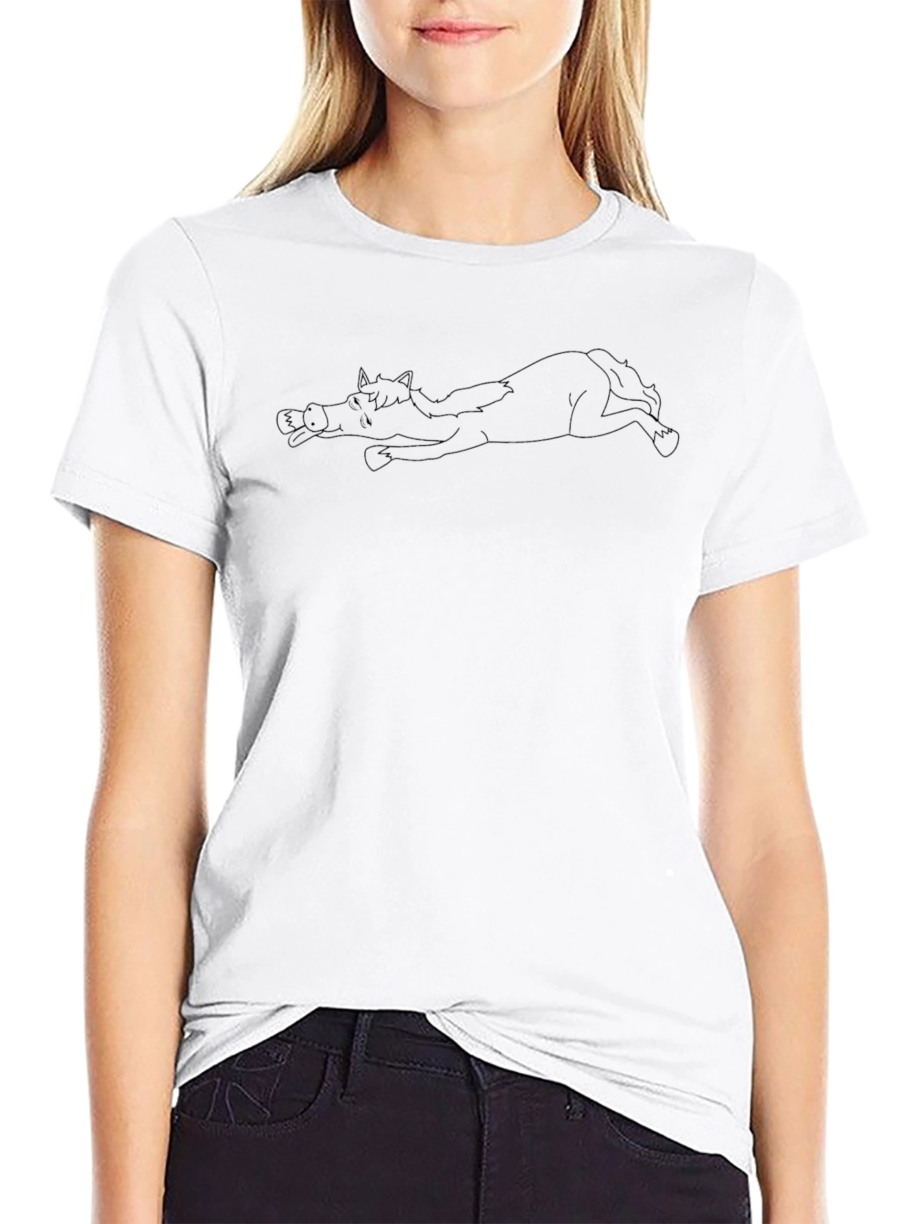 Lazy Horse Graphic Tee - Comfy Casual Style
