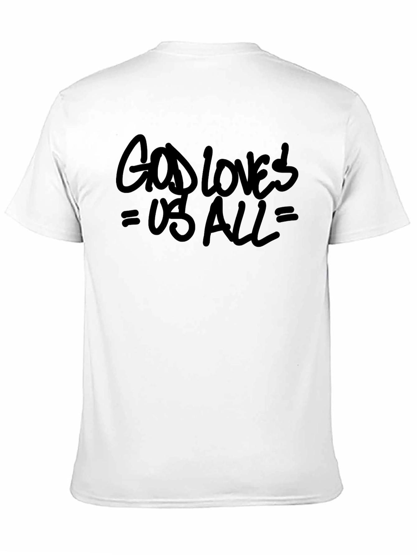 God Loves Us All Graphic Tee - Black