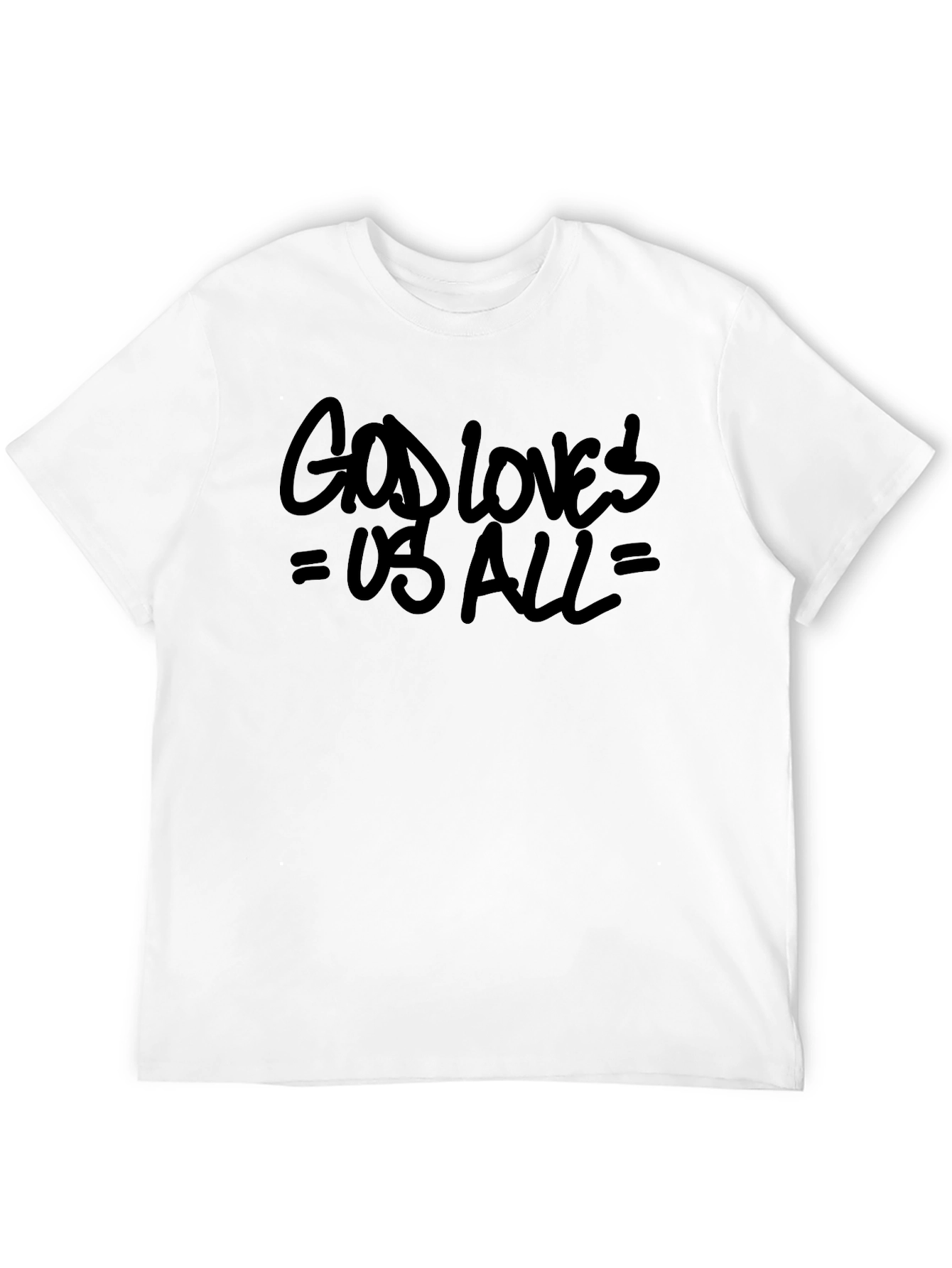 God Loves Us All Graphic Tee - Black