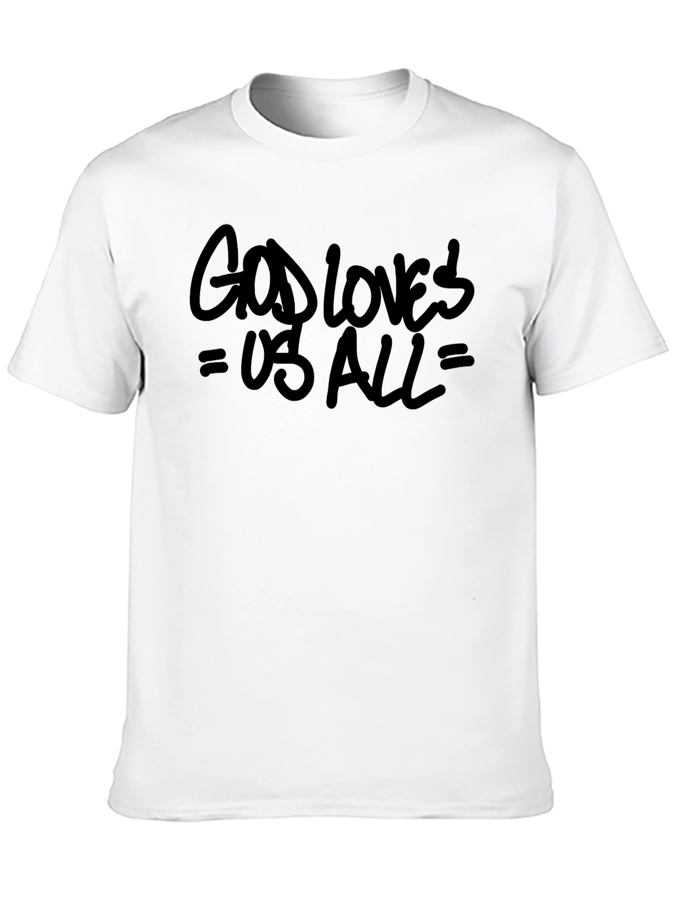 God Loves Us All Graphic Tee - Black