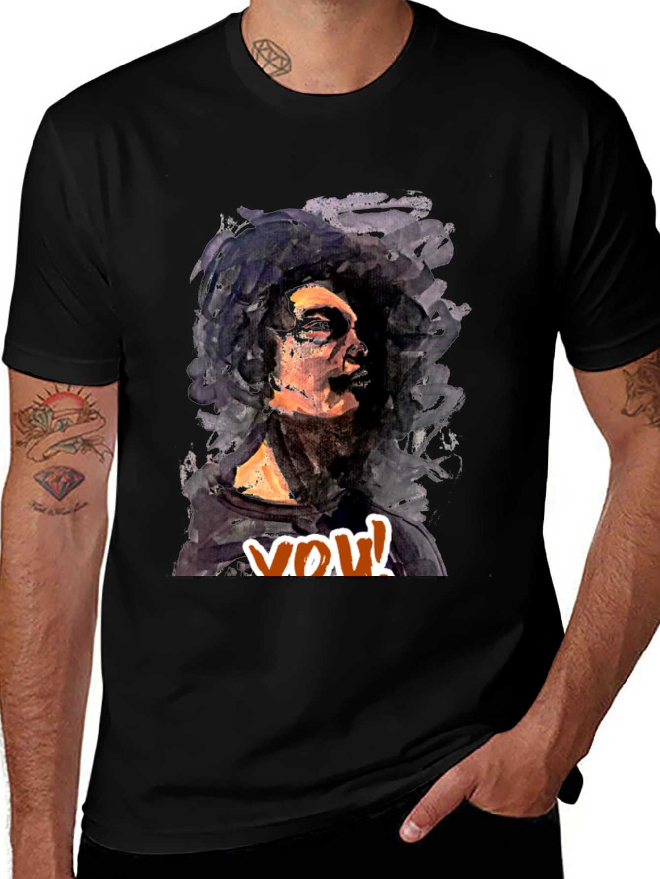 Abstract Art Print Crew Neck Tee