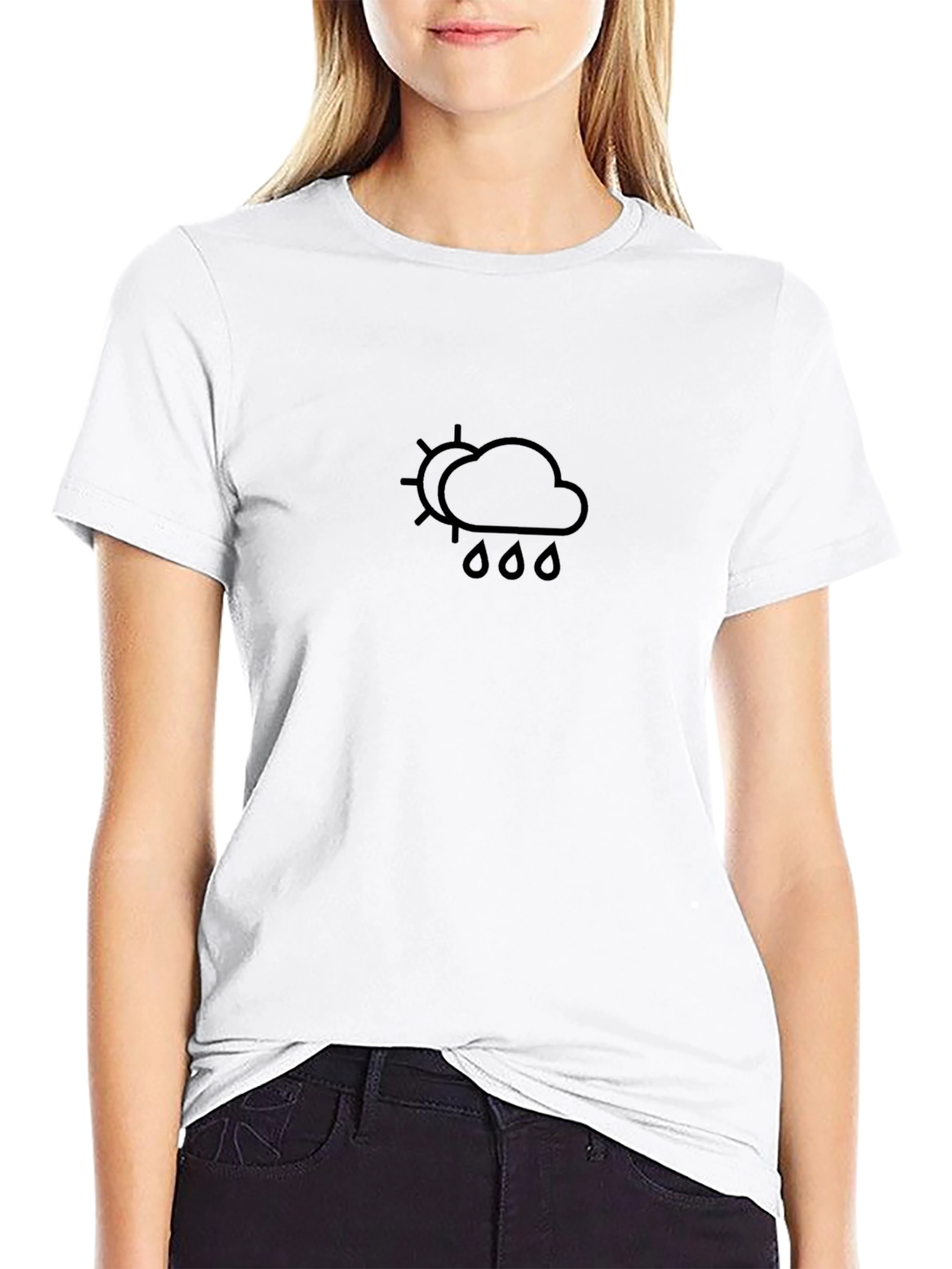 Rainy Day Comfort Tee - Black Cotton Blend