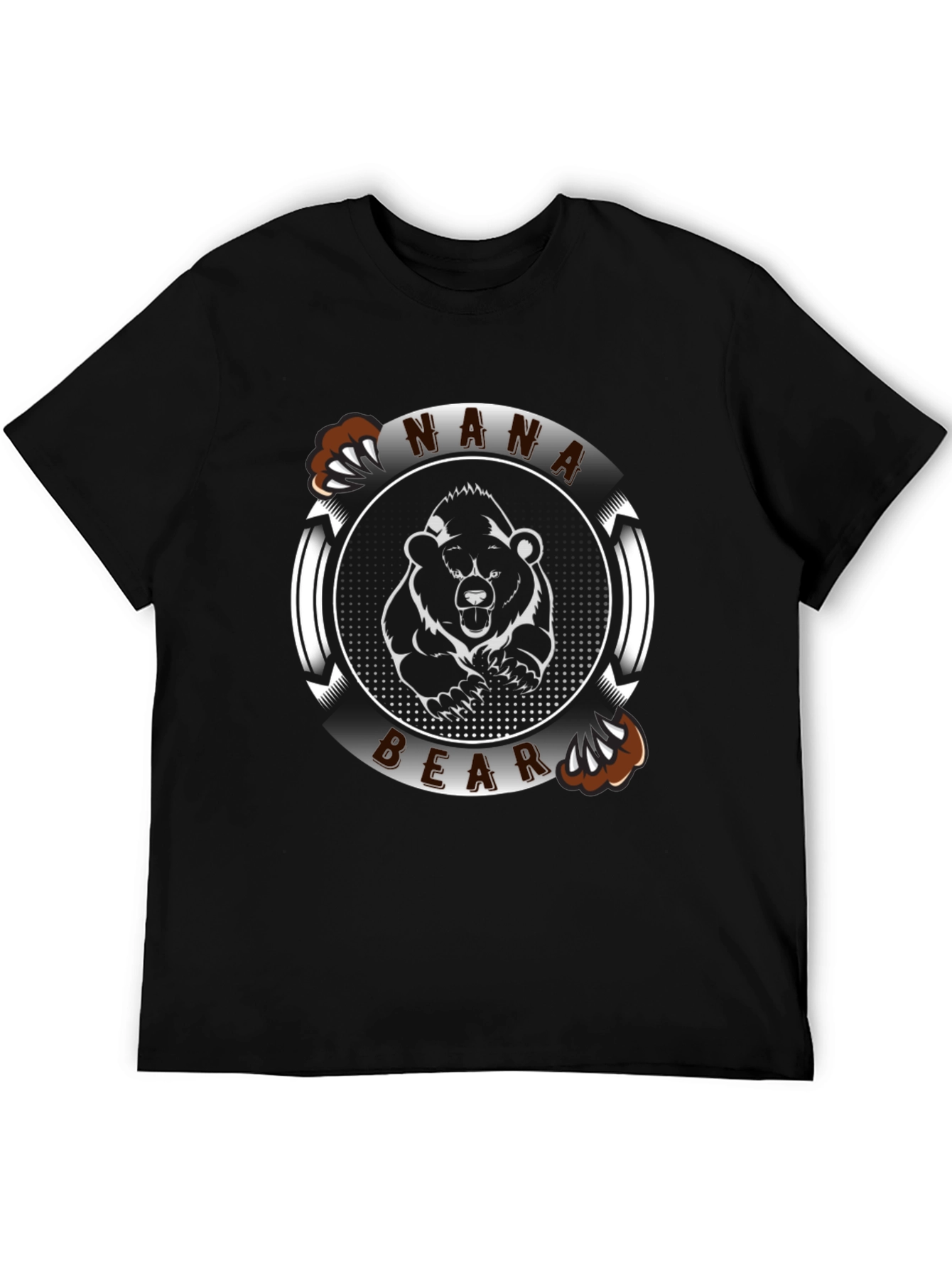 Nana Bear Graphic T-Shirt - Black Cotton Tee