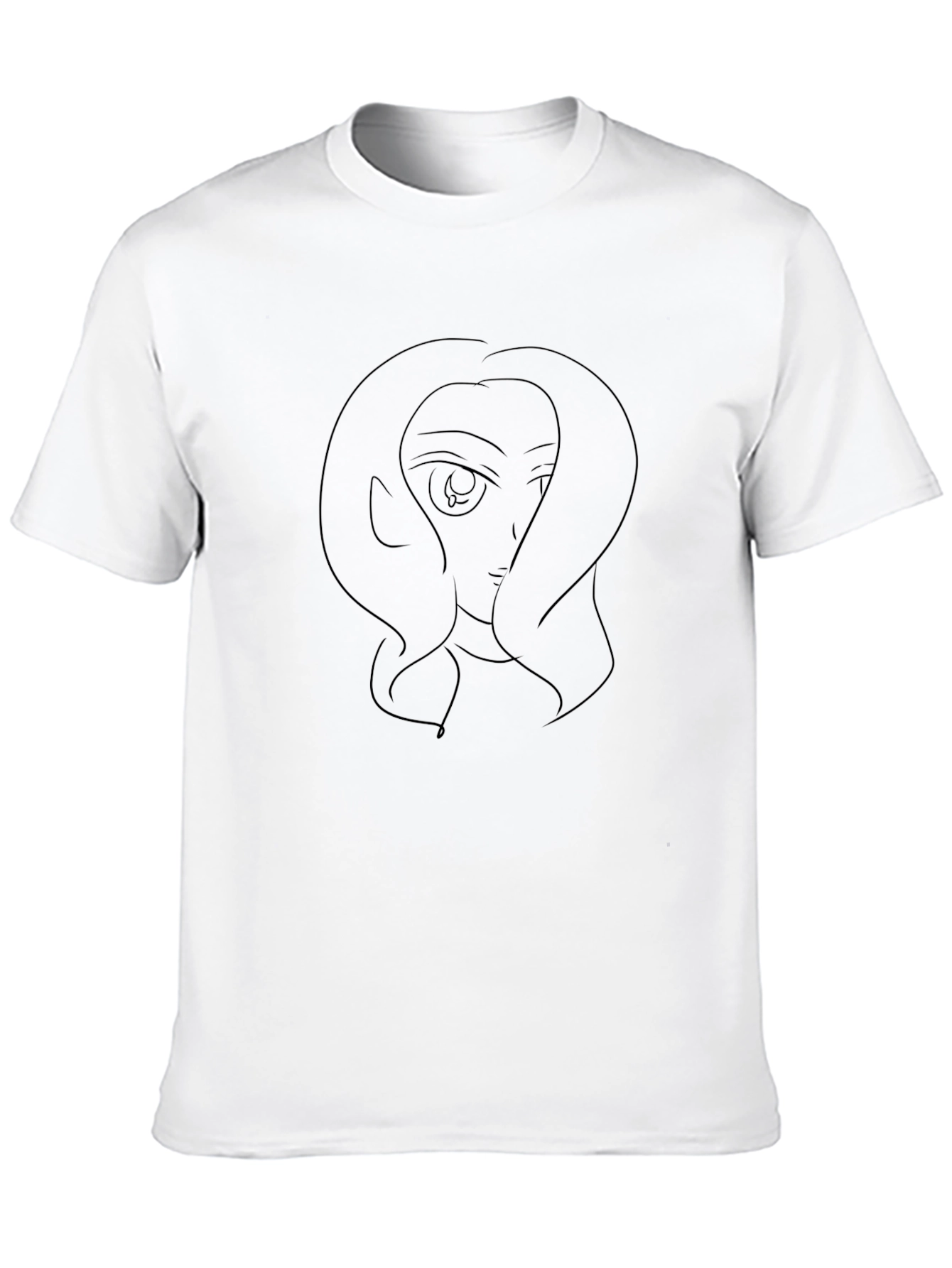 Anime Girl Graphic Black T-Shirt