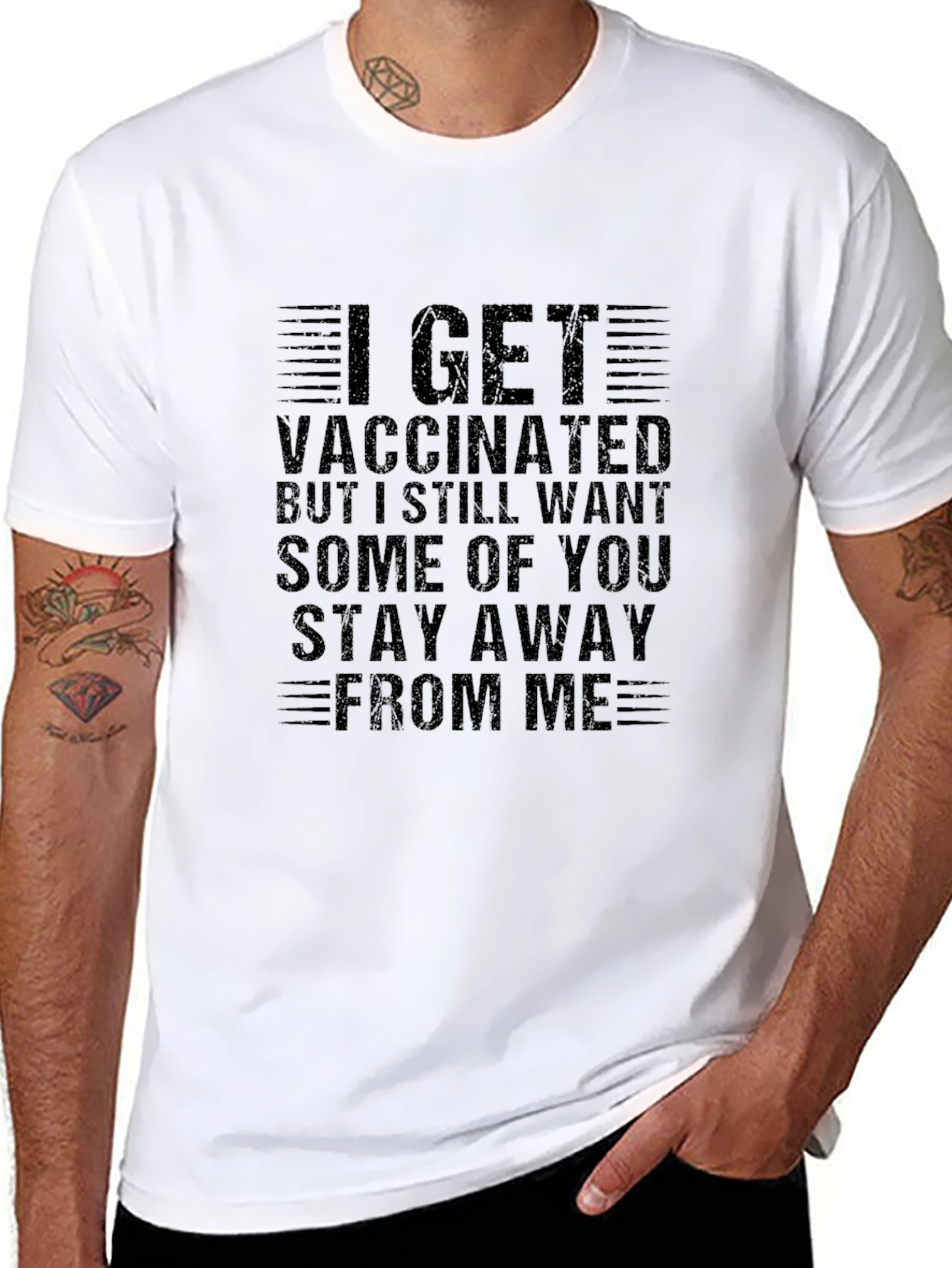Vaccinated Stay Away Novelty T-Shirt