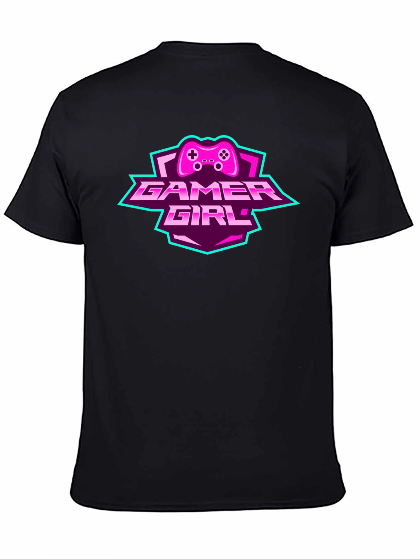 Gamer Girl Graphic Tee - Black Cotton T-Shirt
