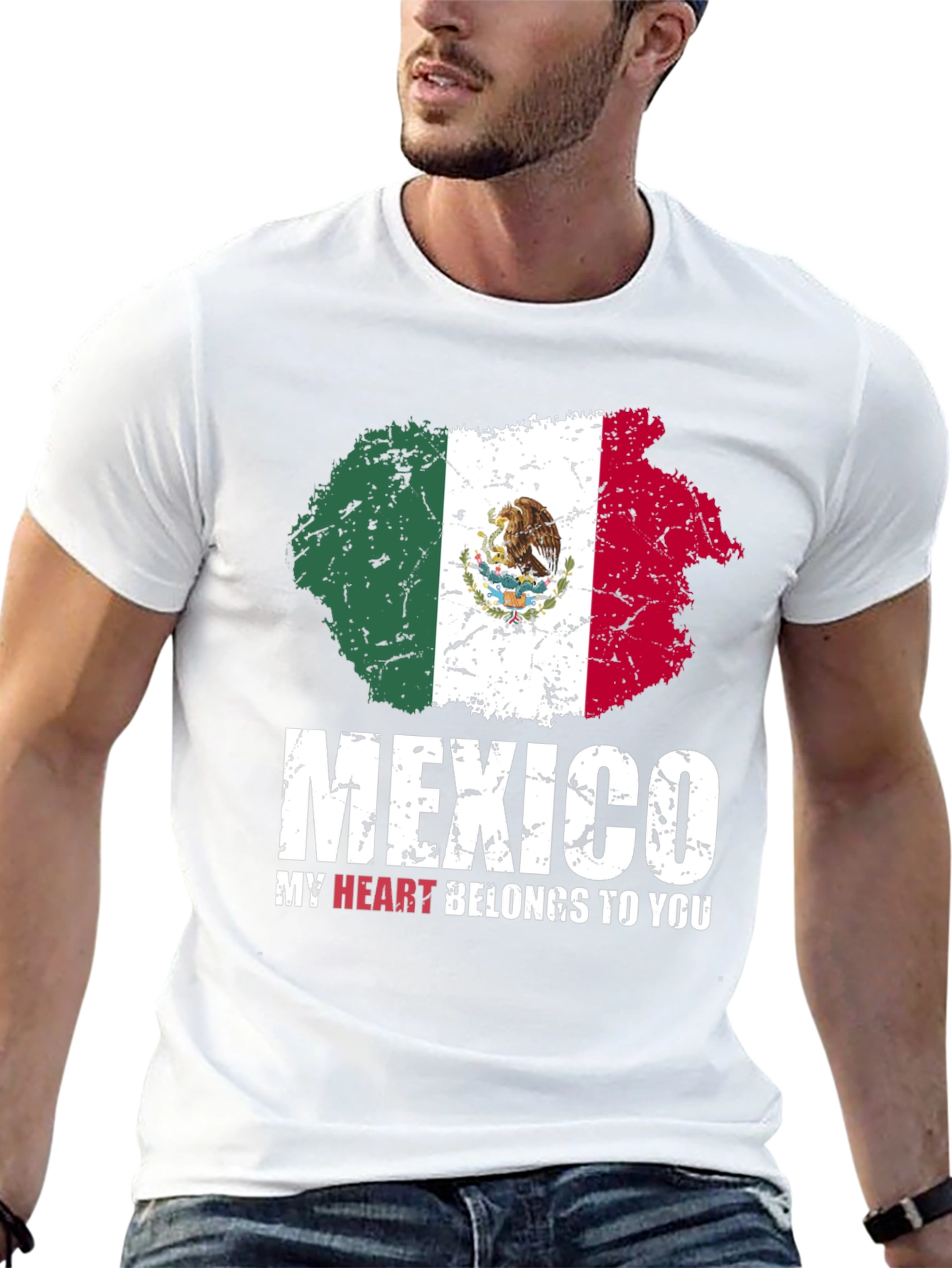 Mexico Flag T-Shirt - My Heart Belongs to You