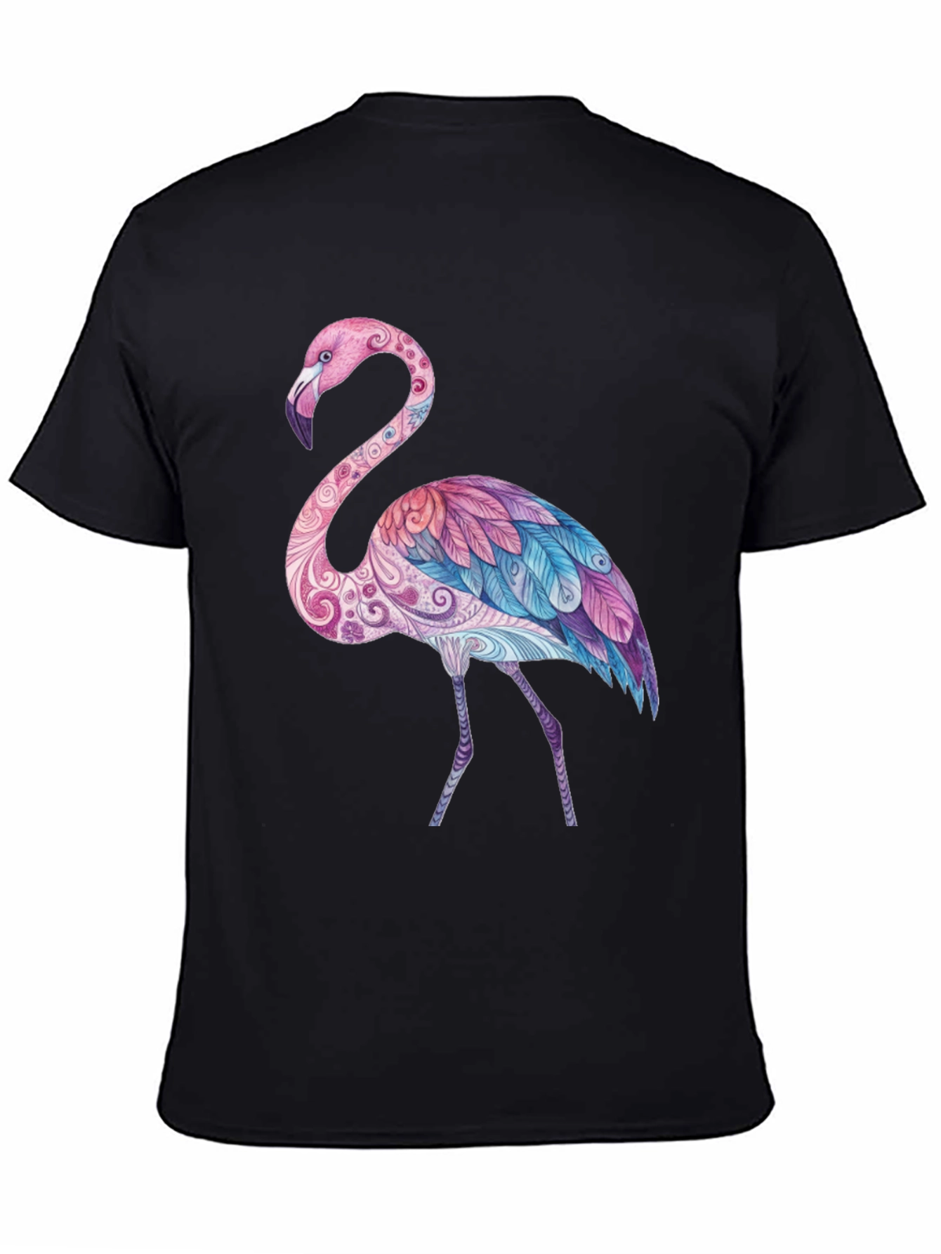 Flamingo Graphic Black T-Shirt