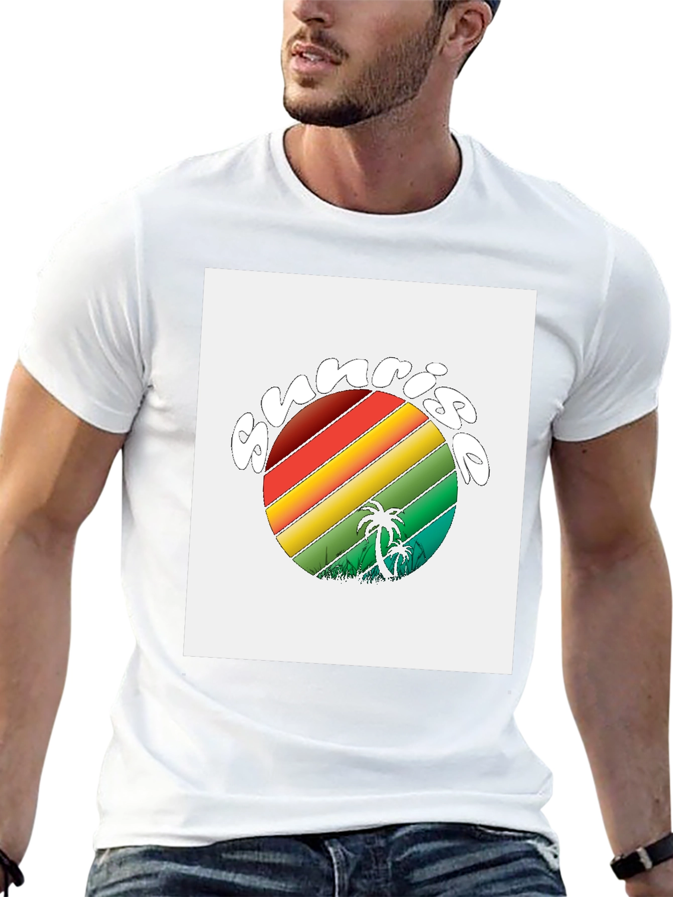Retro Sunrise Palm Tree T-Shirt