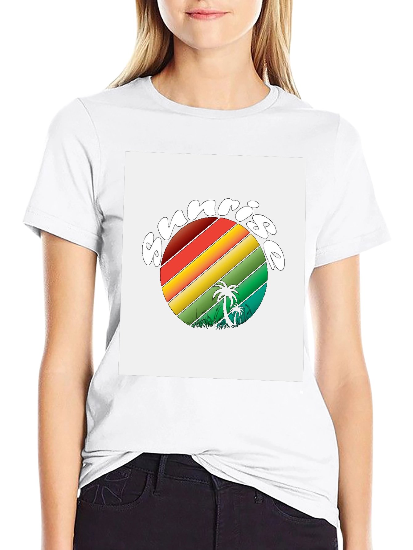 Retro Sunrise Palm Tree T-Shirt