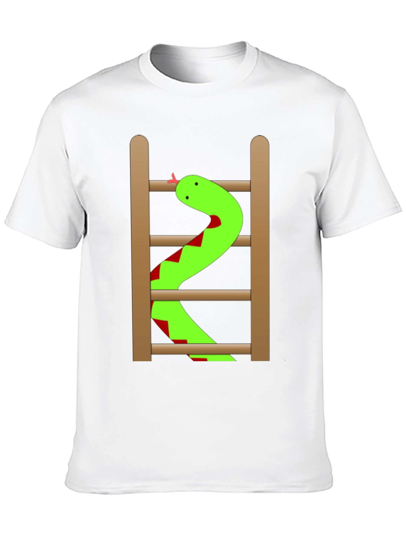 Snake Ladder Funny Graphic Tee - Black