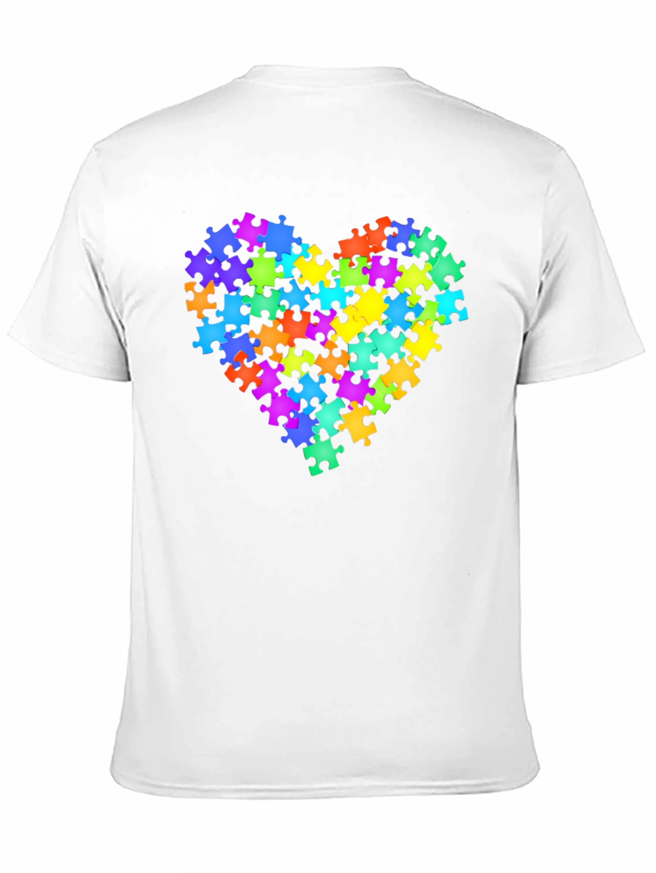 Autism Awareness Puzzle Piece Heart Graphic Tee