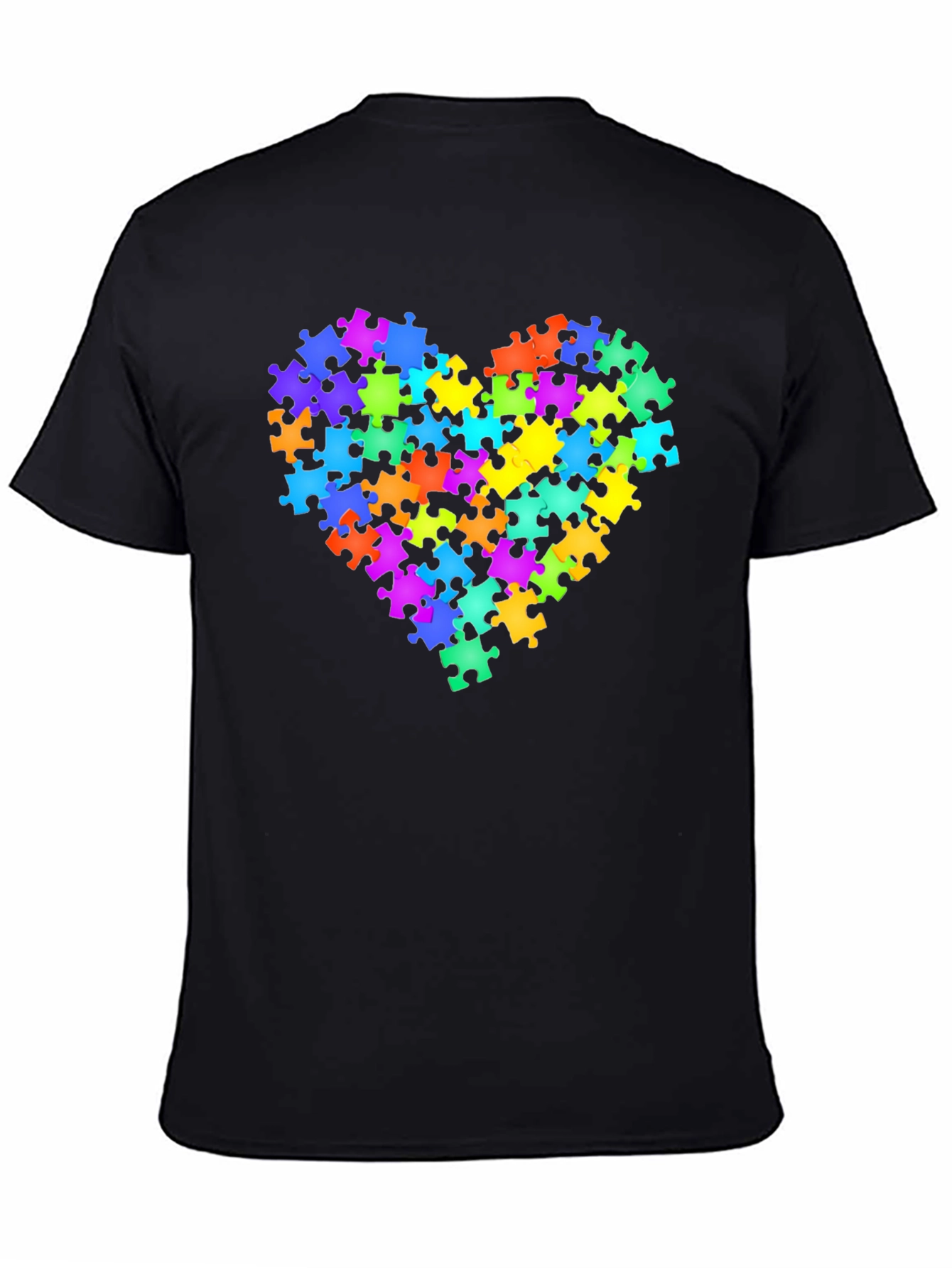 Autism Awareness Puzzle Piece Heart Graphic Tee