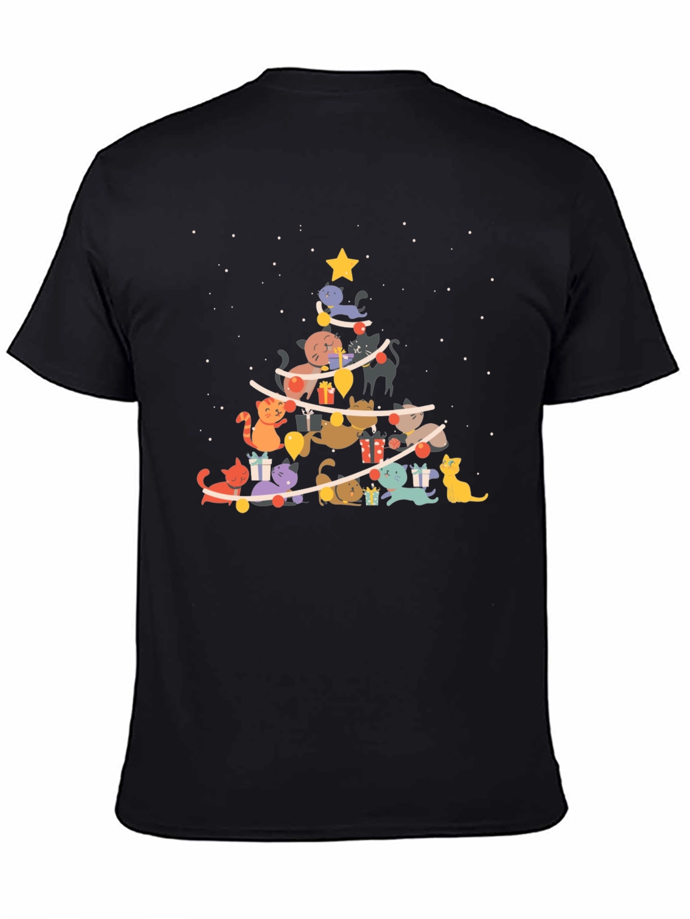 Festive Cat Christmas Tree T-Shirt