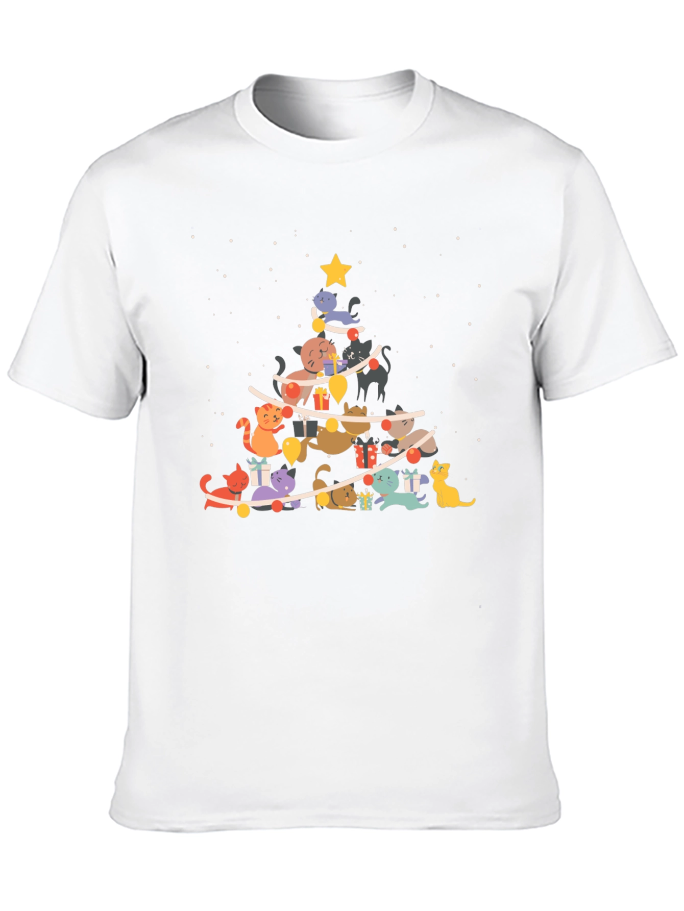 Festive Cat Christmas Tree T-Shirt
