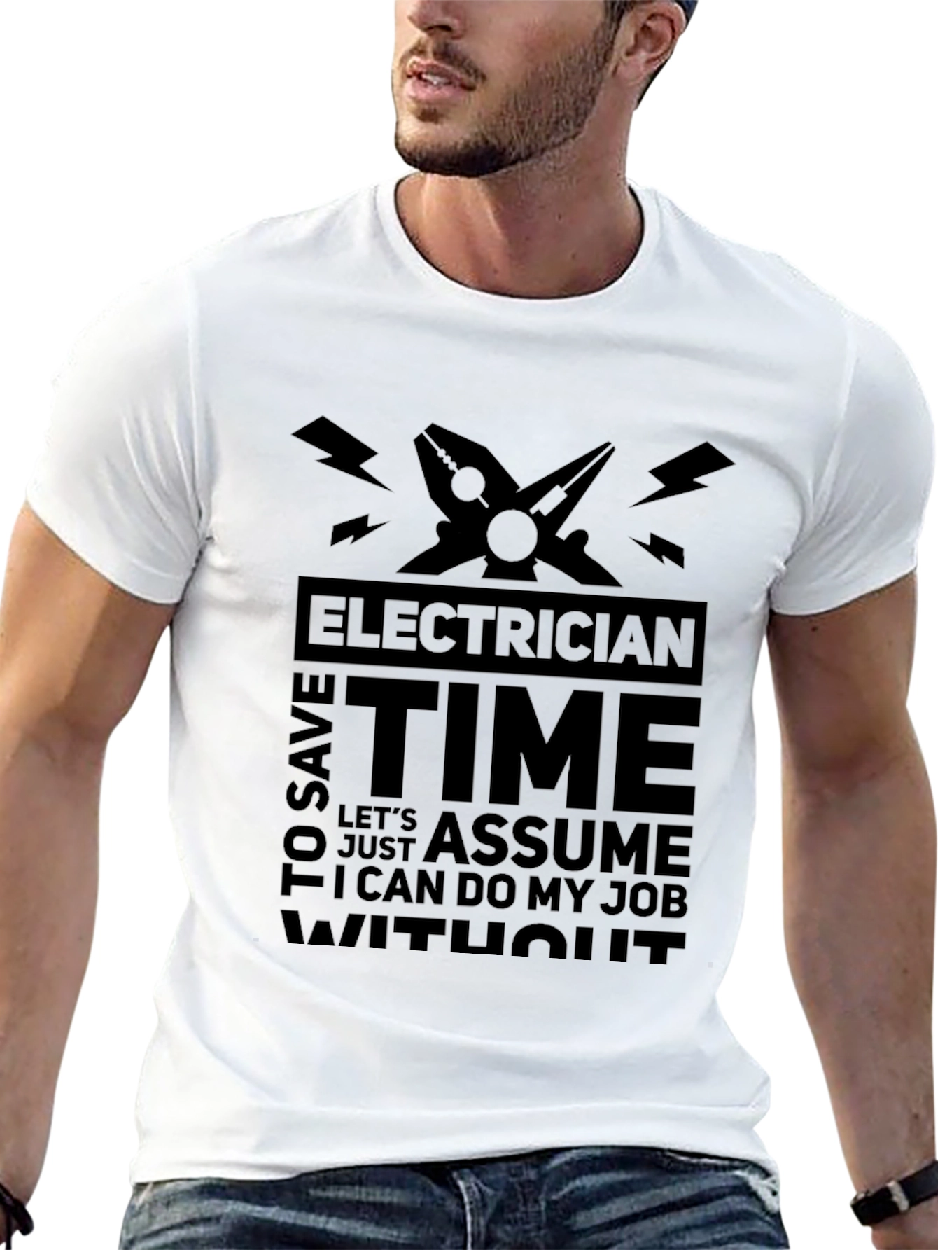 Electrician Time Assume Job T-Shirt