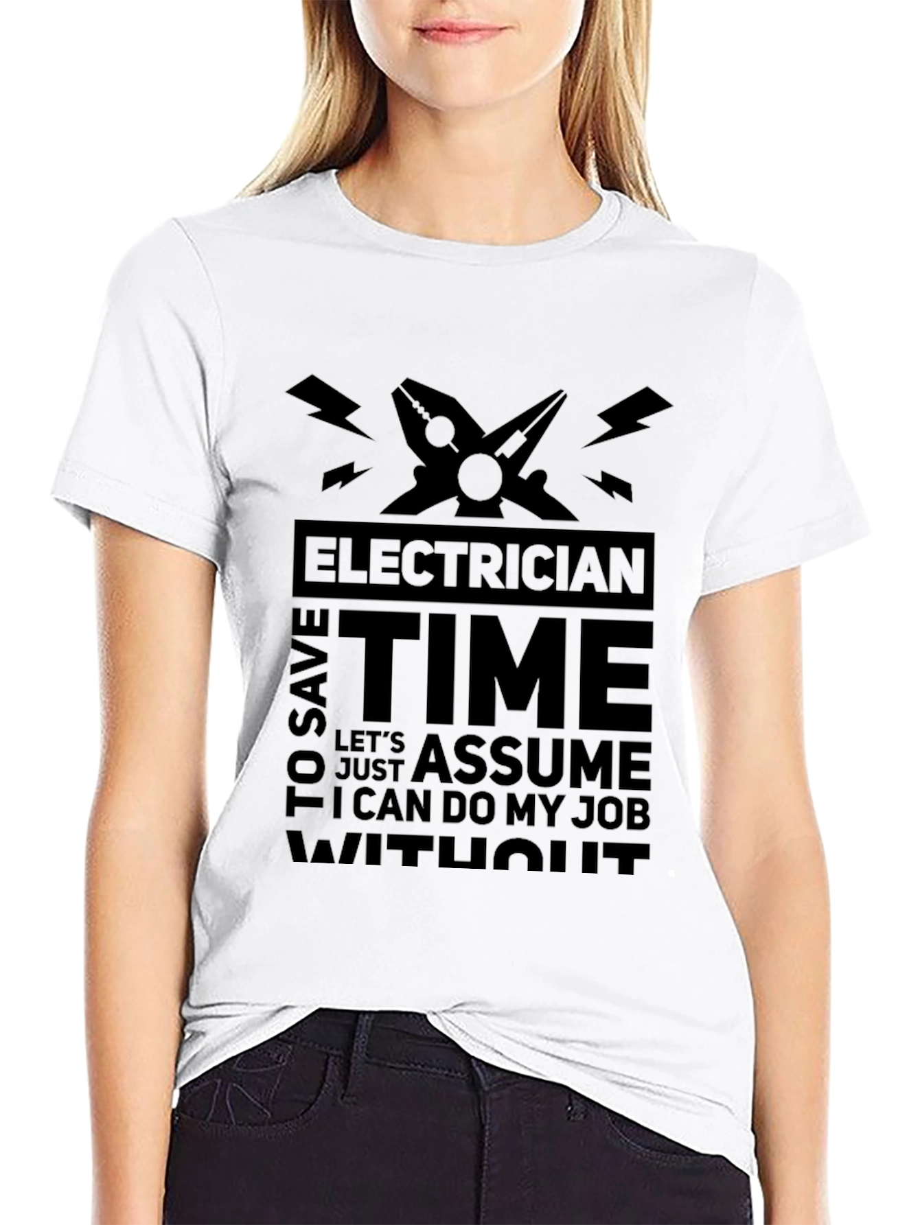 Electrician Time Assume Job T-Shirt