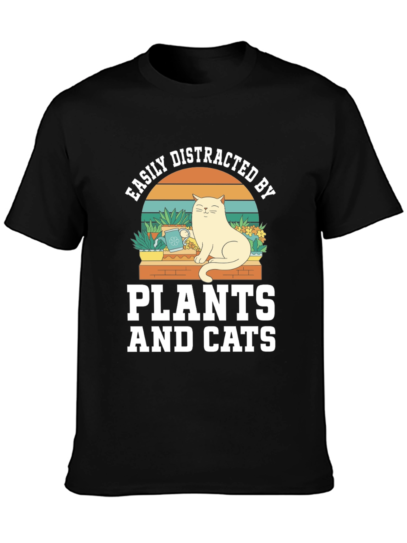 Easily Distracted by Plants and Cats T-Shirt