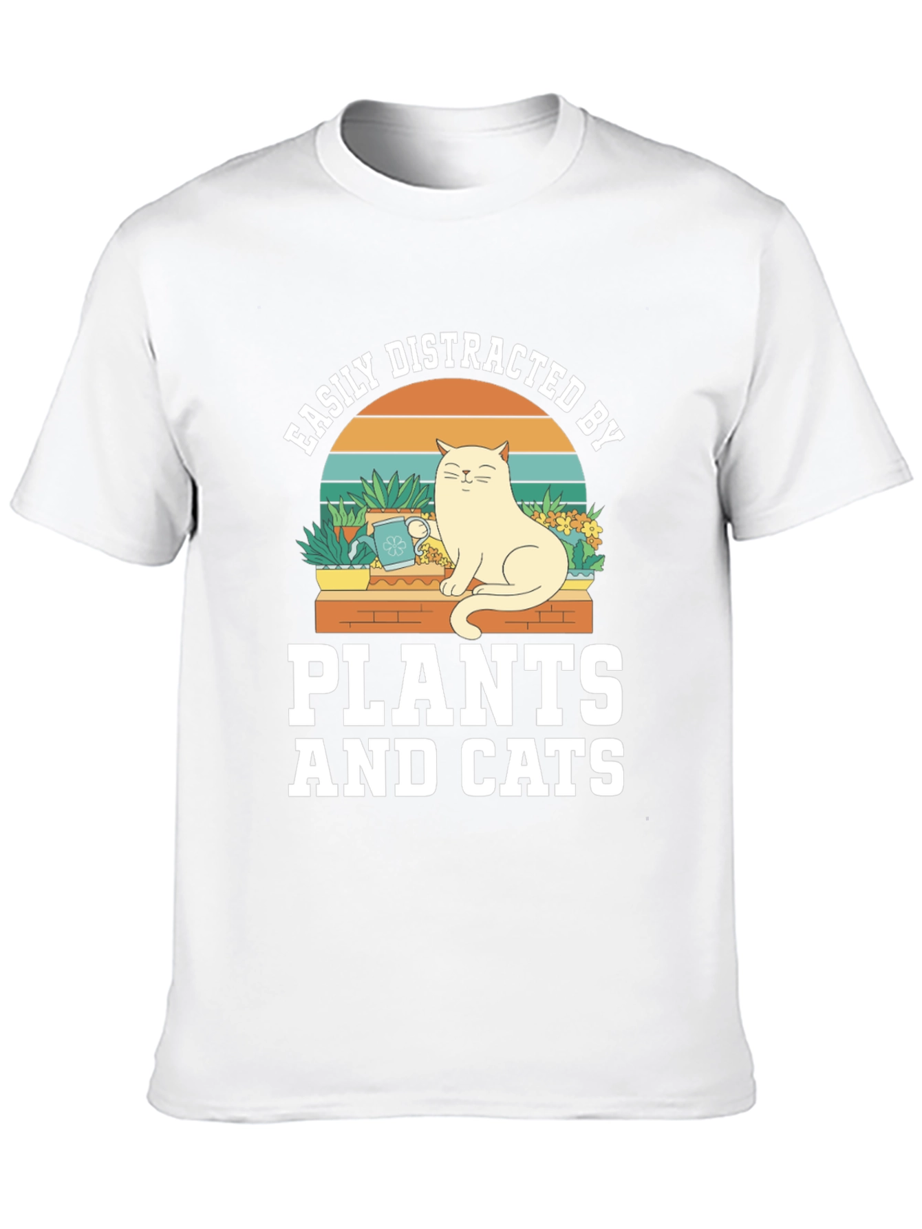 Easily Distracted by Plants and Cats T-Shirt