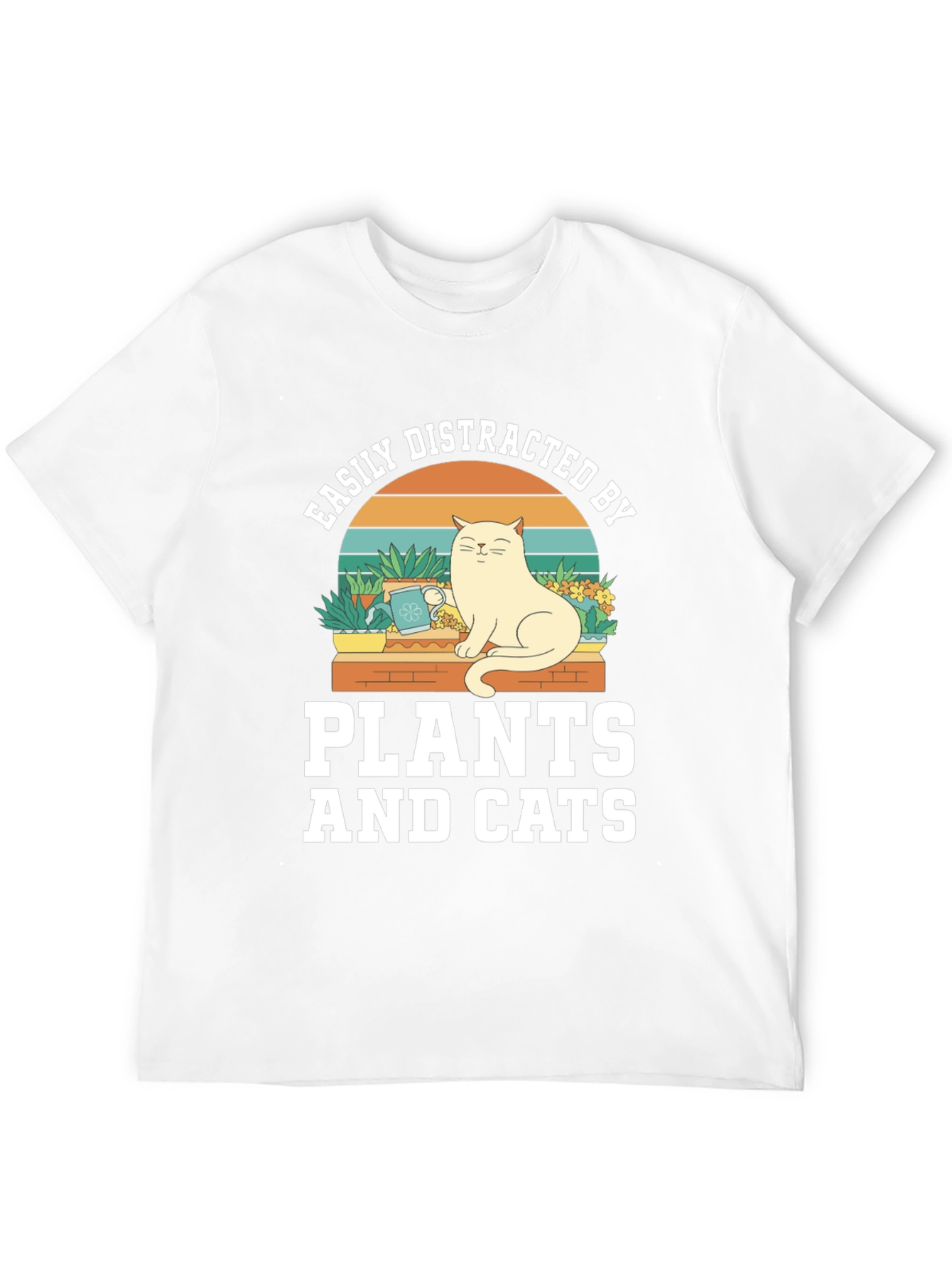 Easily Distracted by Plants and Cats T-Shirt
