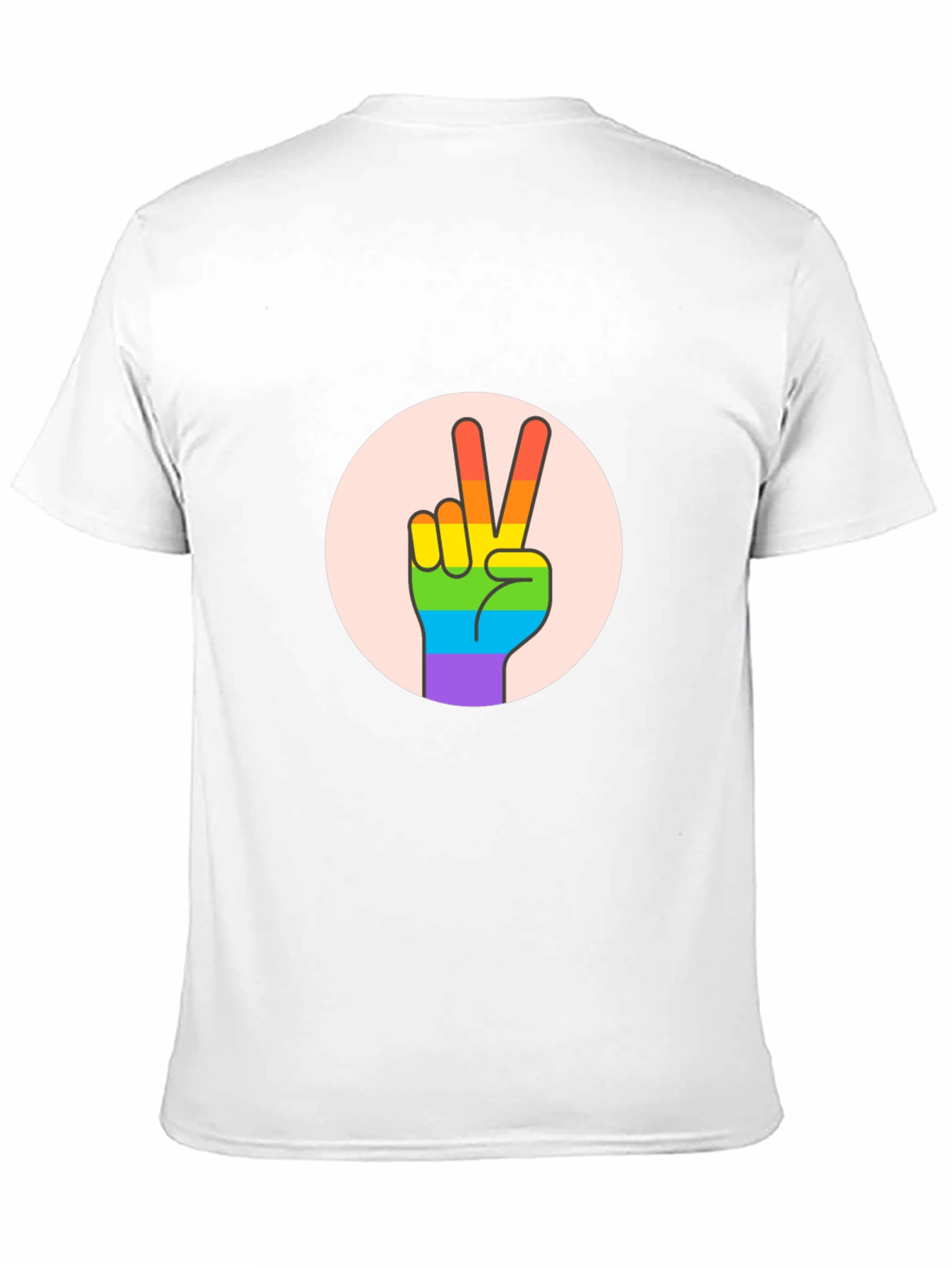 Peace Sign Pride T-Shirt - Black Cotton Blend