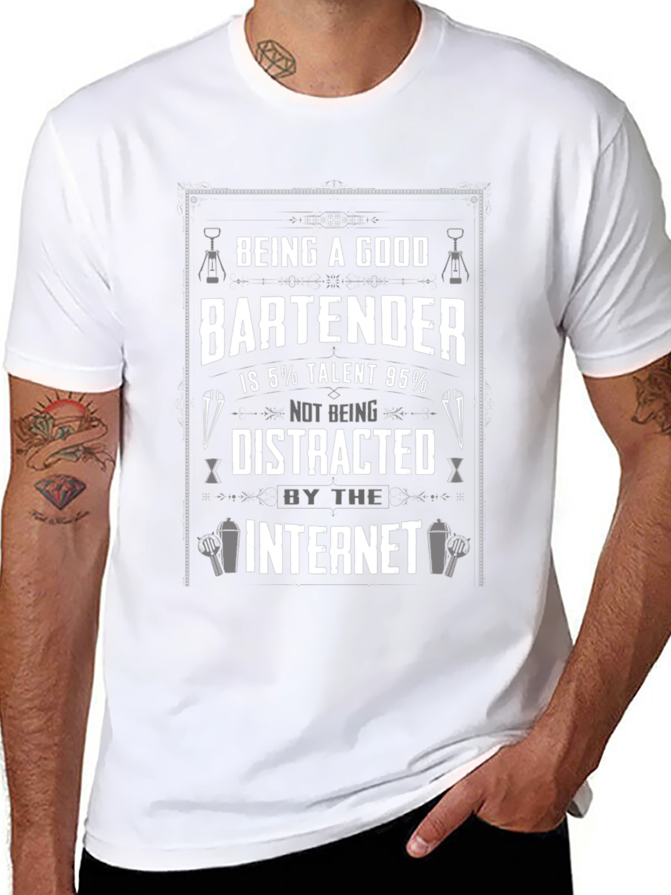 Bartender Humor Graphic T-Shirt