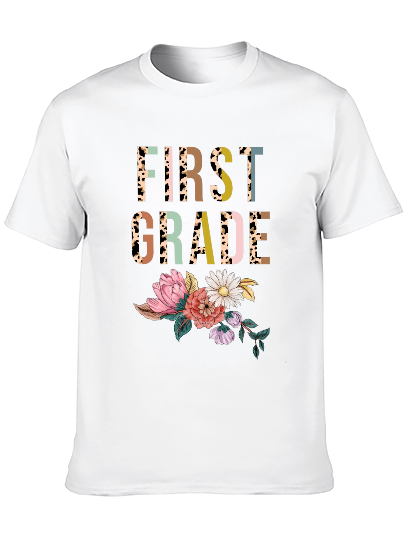 First Grade Floral Teacher Shirt