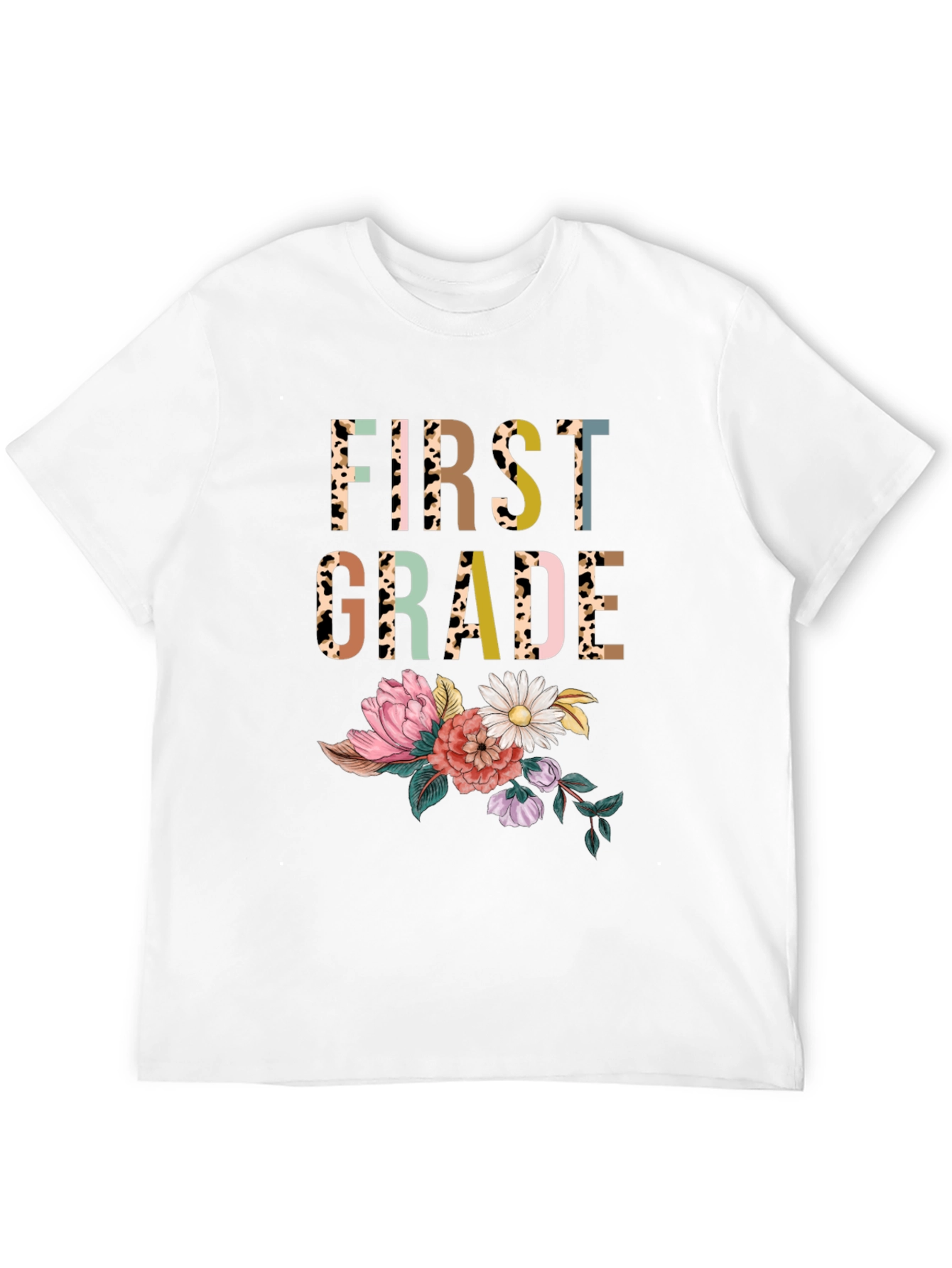 First Grade Floral Teacher Shirt
