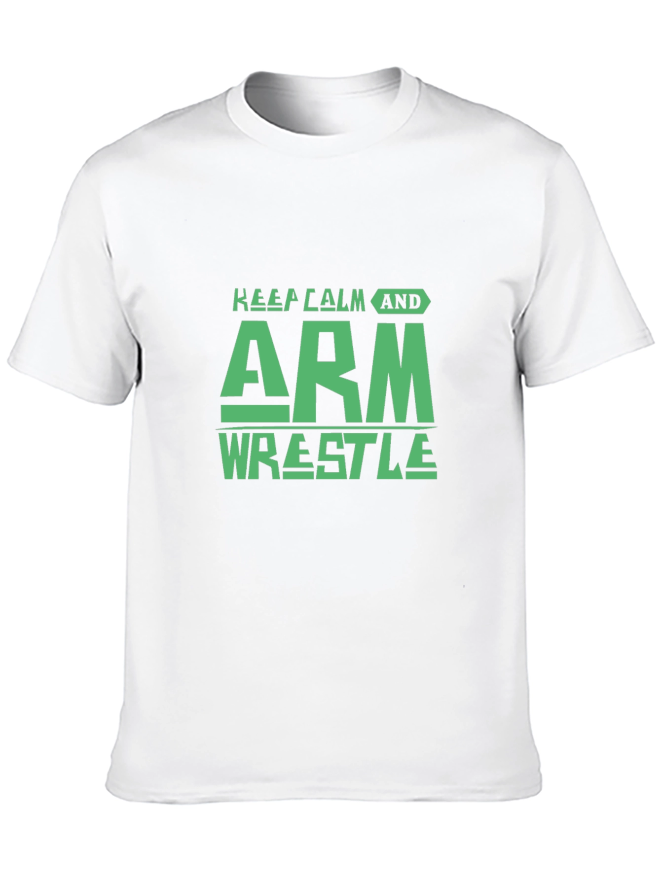 Keep Calm Arm Wrestle T-Shirt - Black Cotton Tee