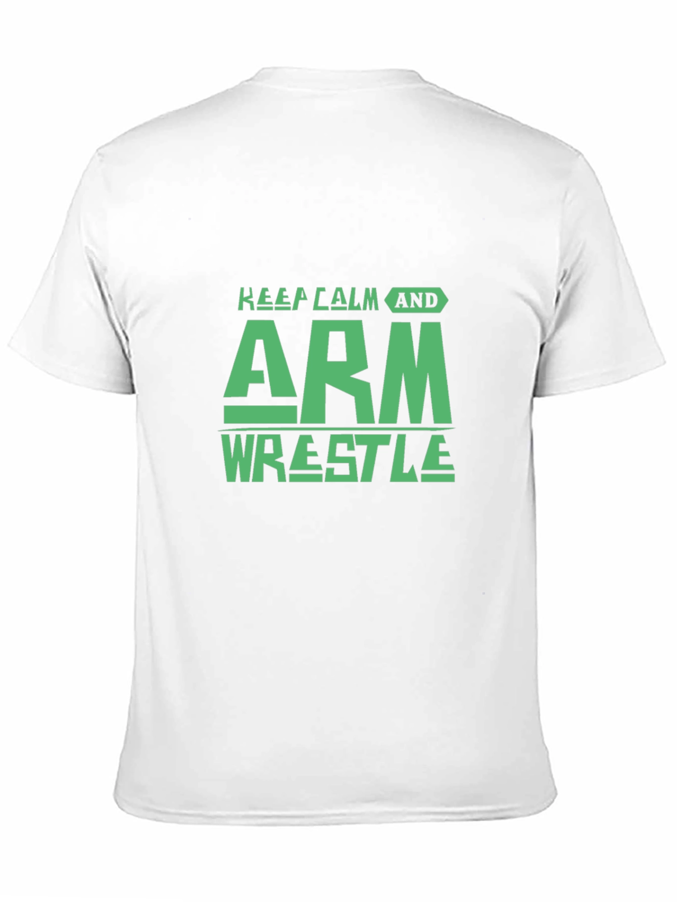 Keep Calm Arm Wrestle T-Shirt - Black Cotton Tee