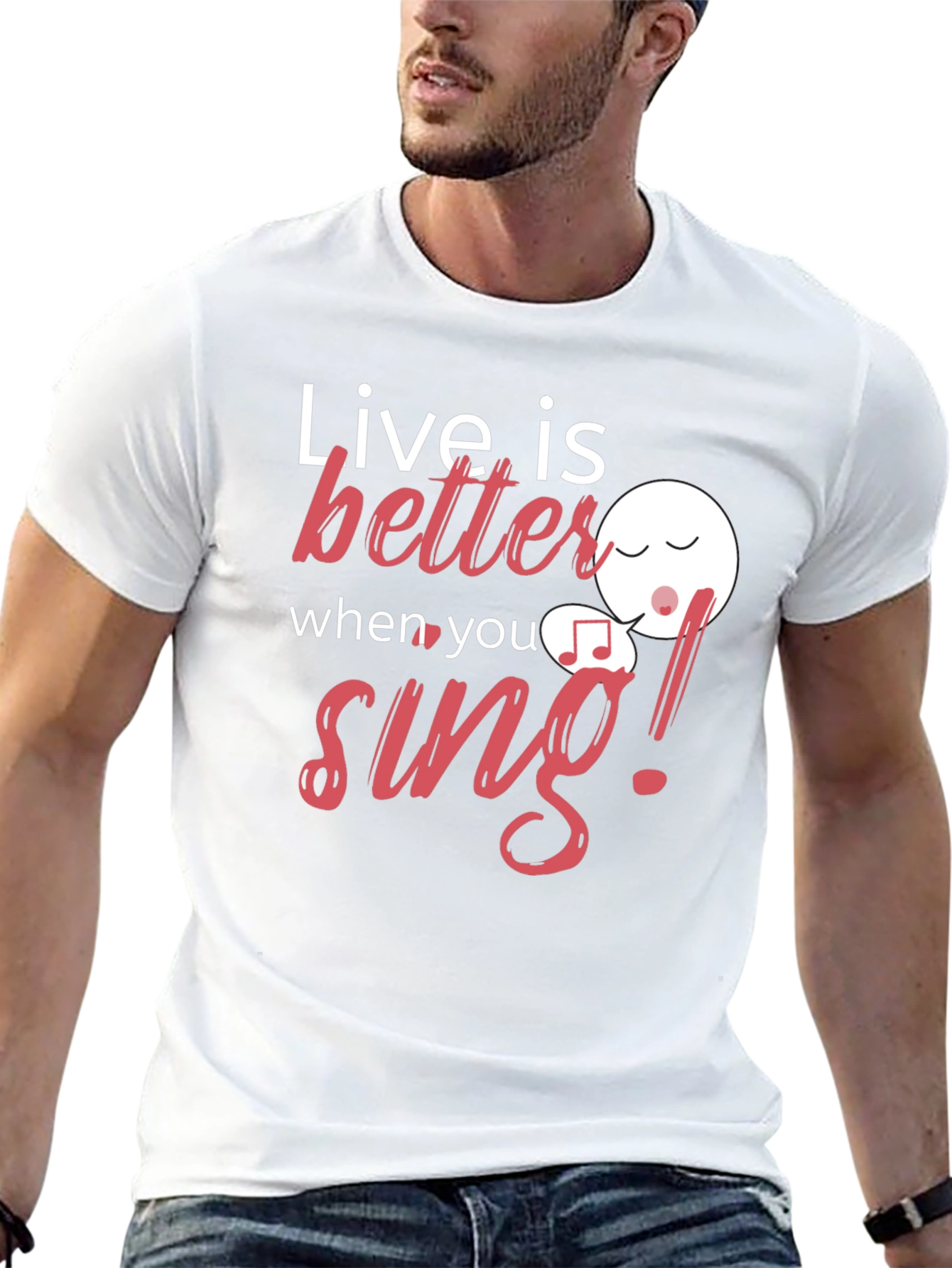 Live is Better When You Sing Black Graphic Tee