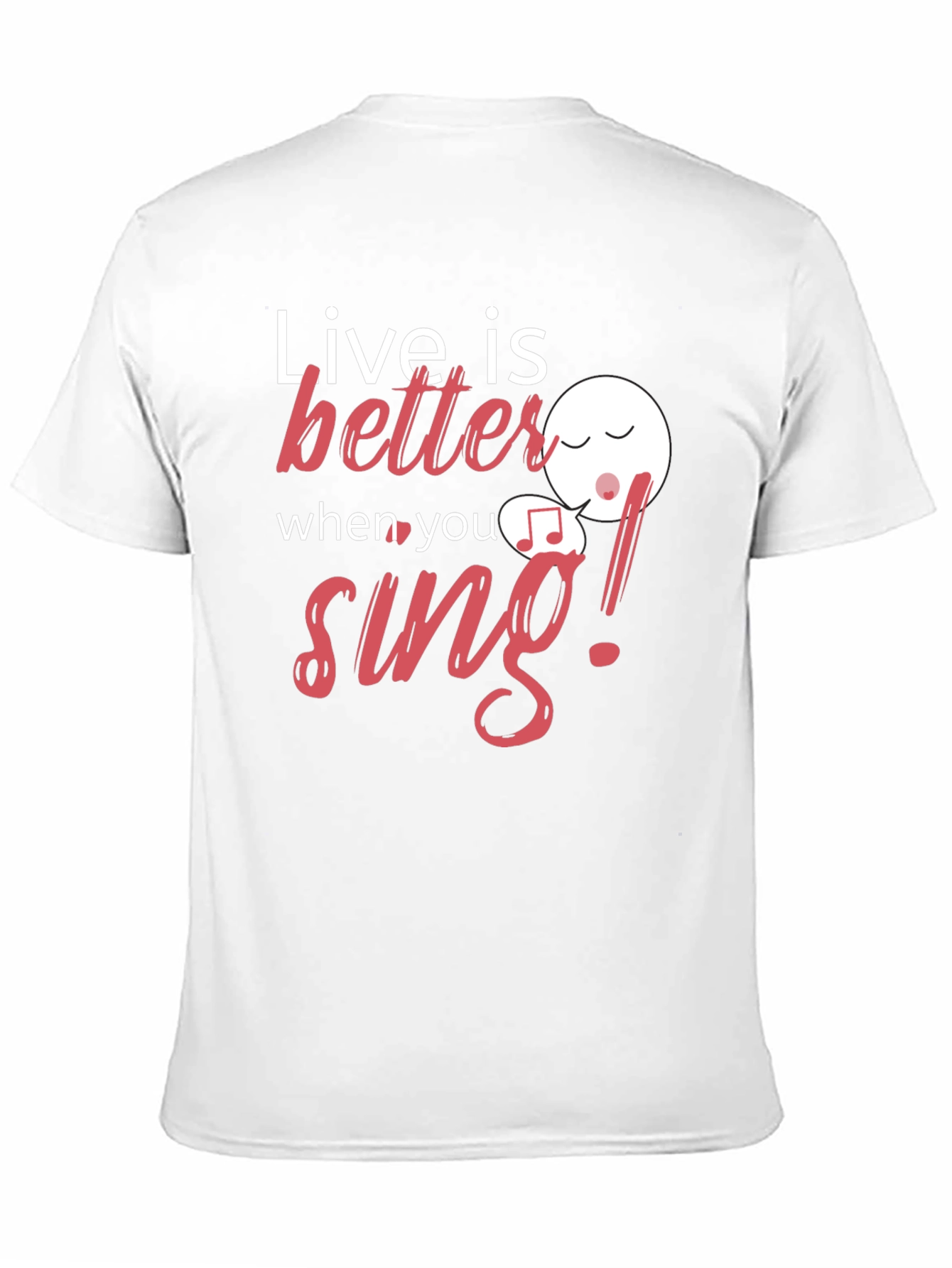 Live is Better When You Sing Black Graphic Tee
