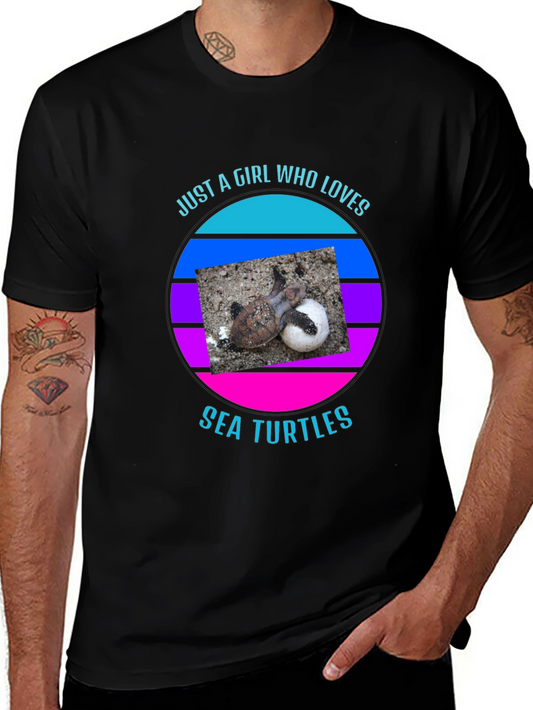 Sea Turtle Lover T-Shirt - Just a Girl Who Loves Sea Turtles