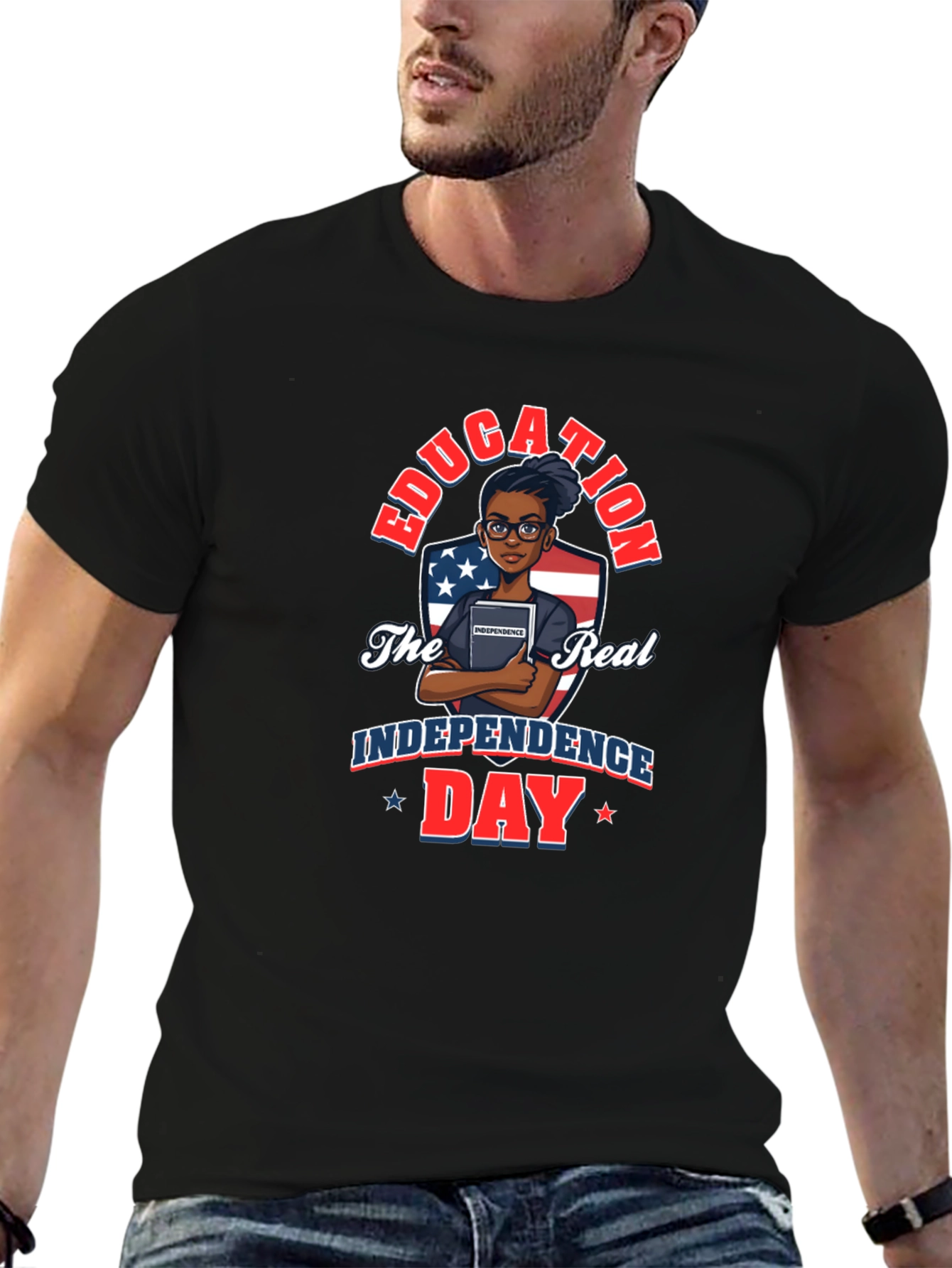 Education Independence Day Graphic Tee