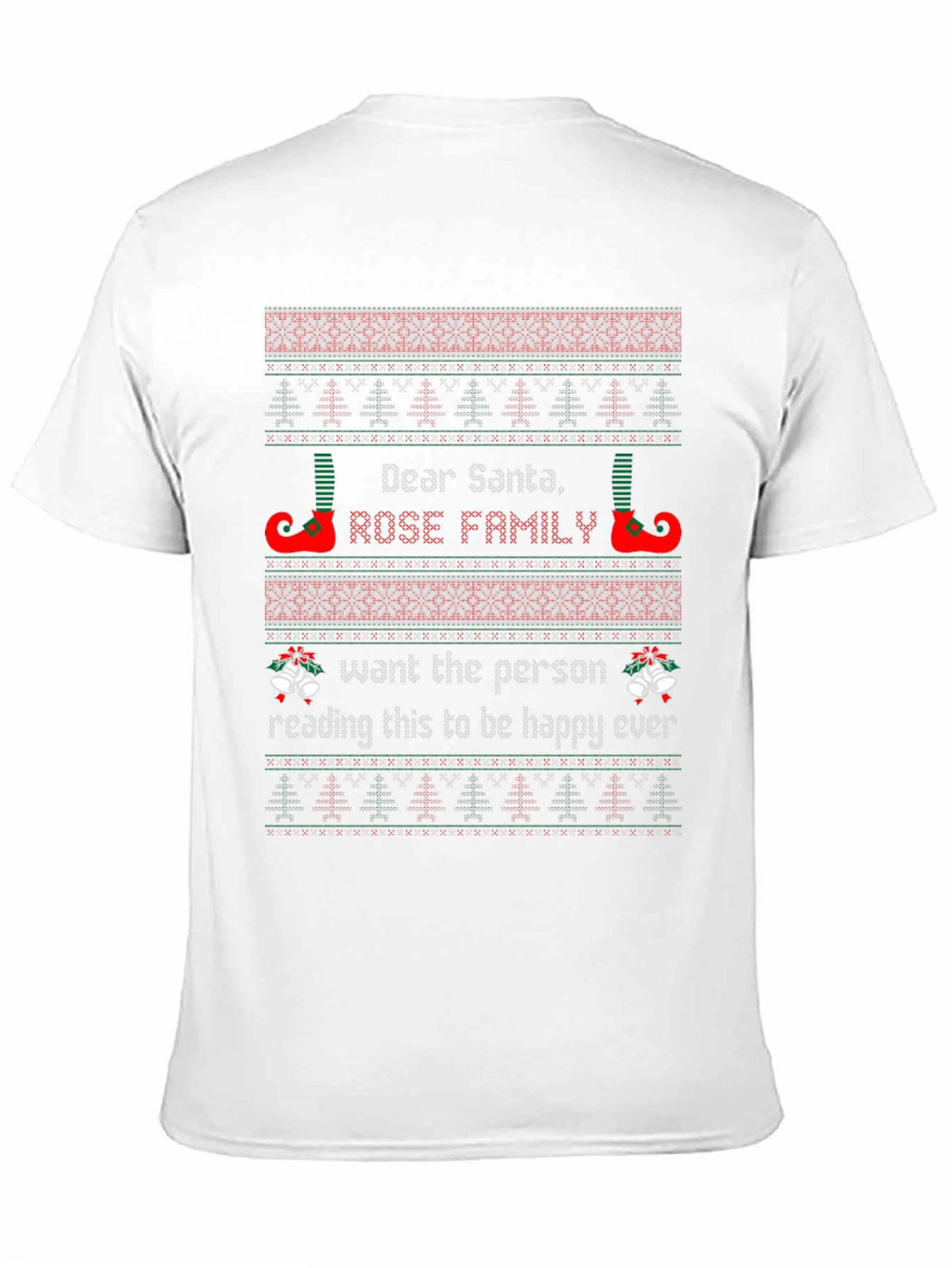 Dear Santa Rose Family Christmas T-Shirt Holiday Gift