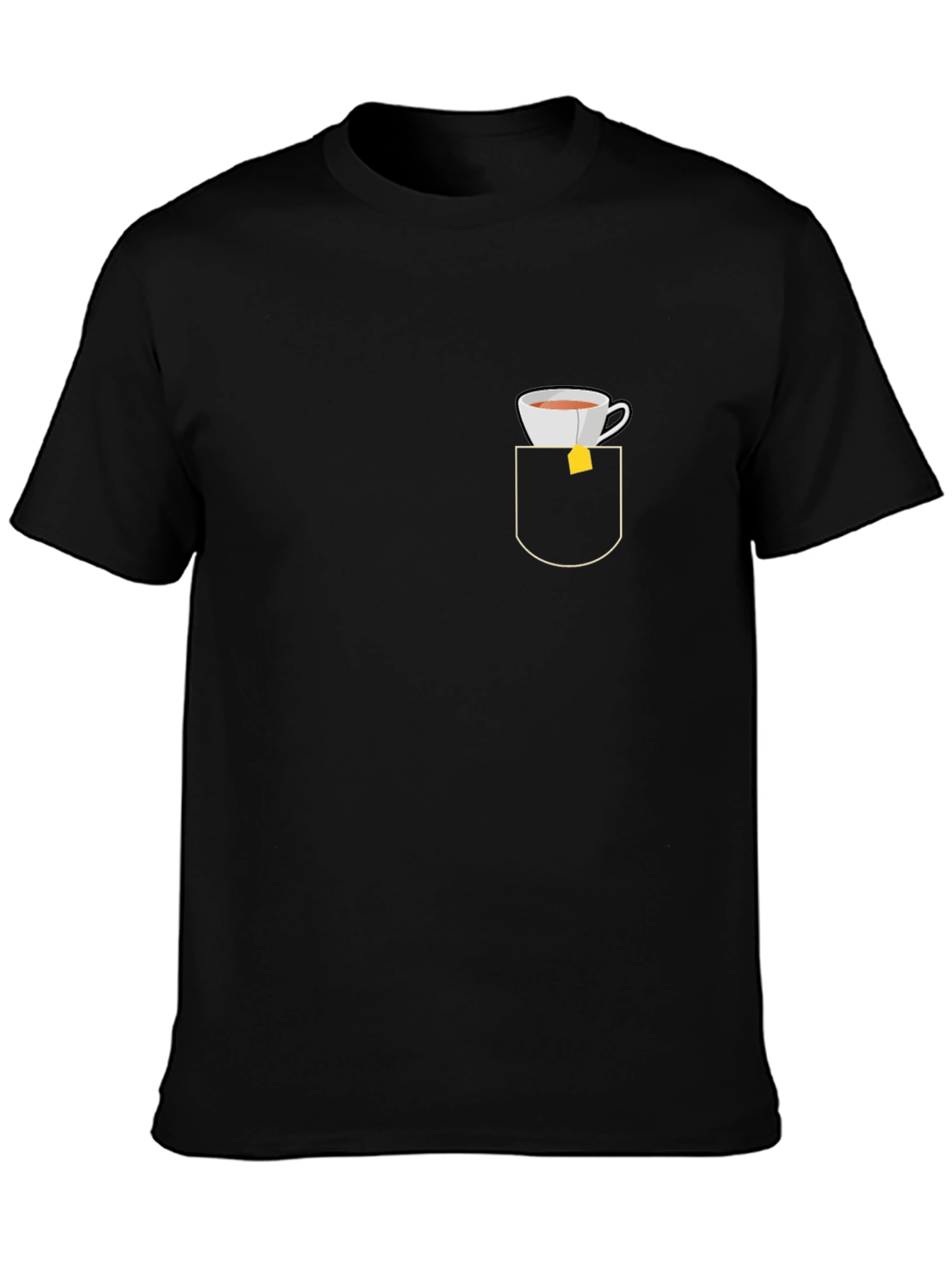 Tea Cup in Pocket Graphic T-Shirt - Relaxed Fit