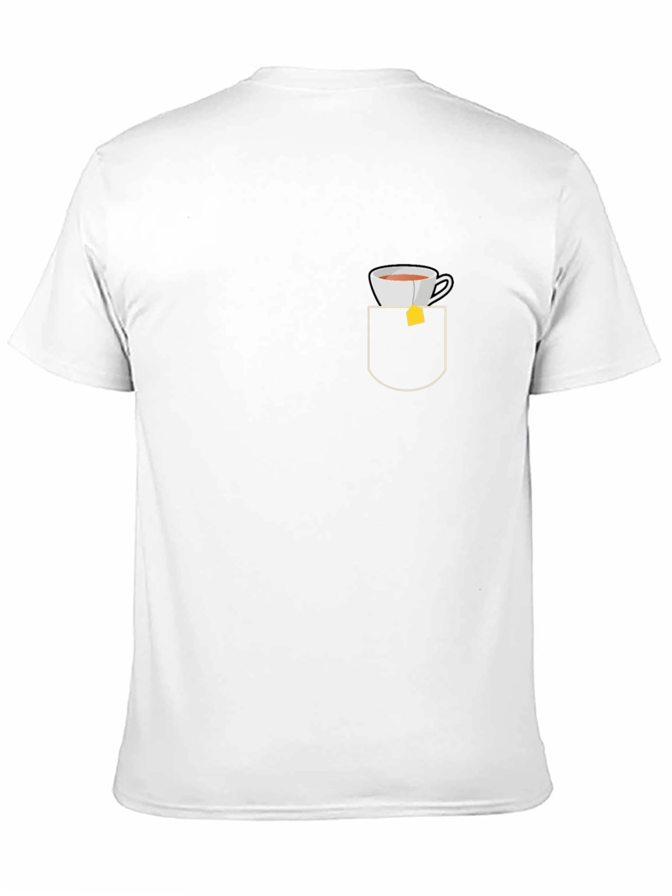 Tea Cup in Pocket Graphic T-Shirt - Relaxed Fit
