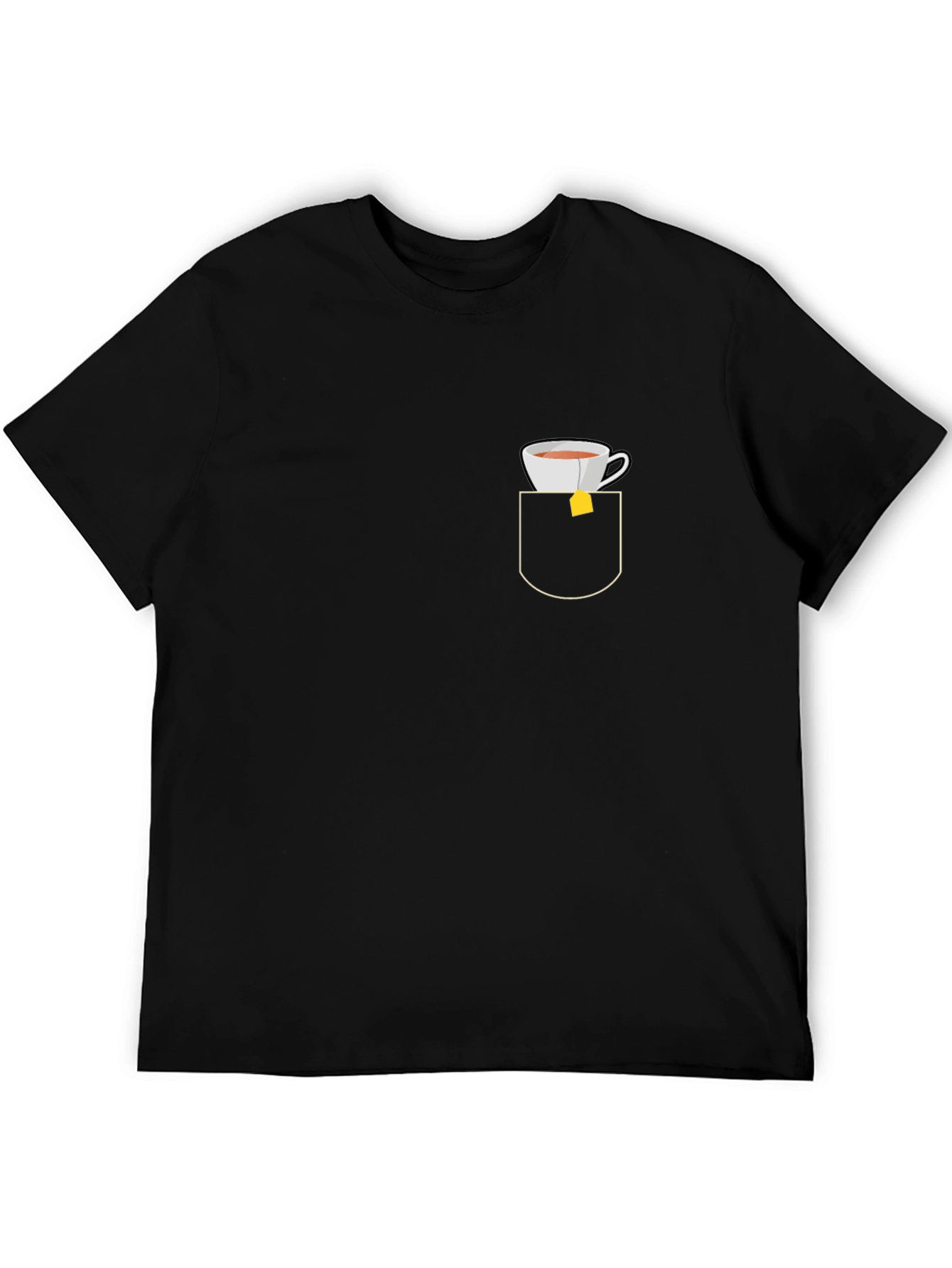 Tea Cup in Pocket Graphic T-Shirt - Relaxed Fit