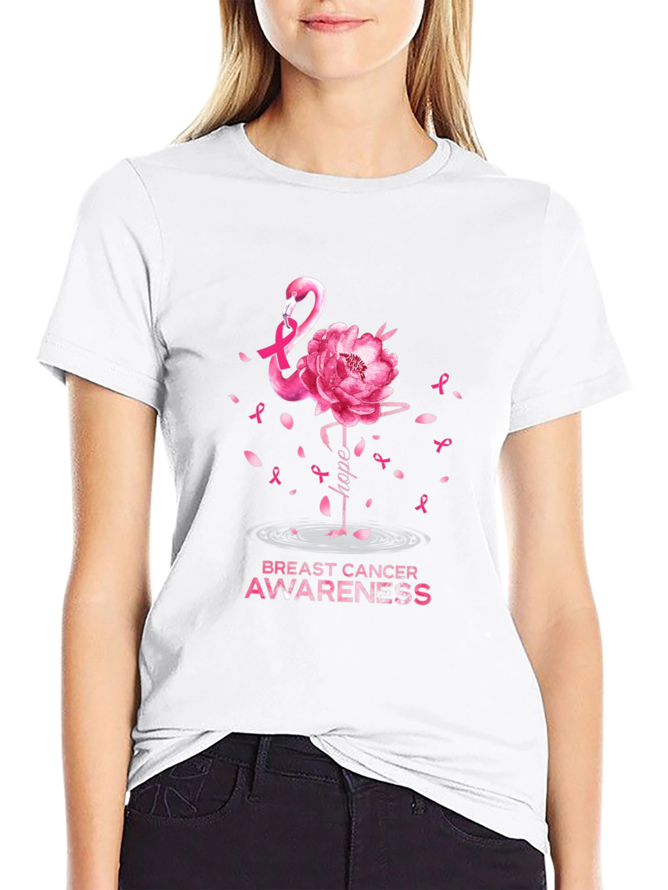 Breast Cancer Awareness Flamingo T-Shirt