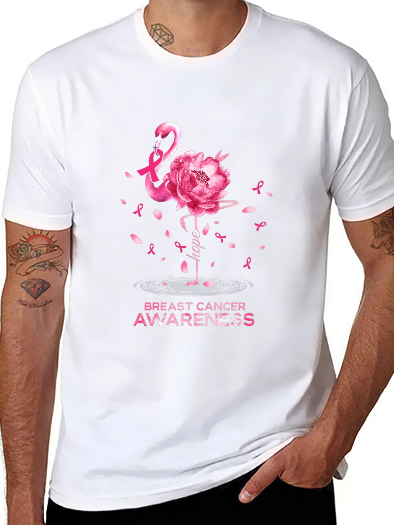 Breast Cancer Awareness Flamingo T-Shirt