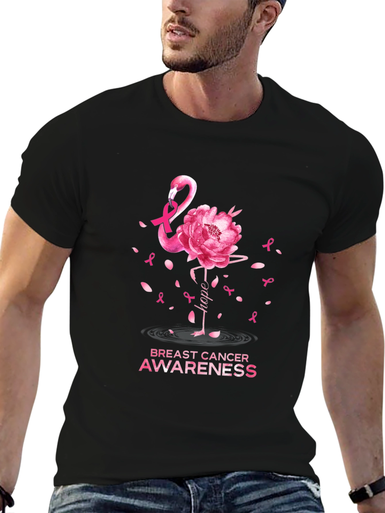 Breast Cancer Awareness Flamingo T-Shirt