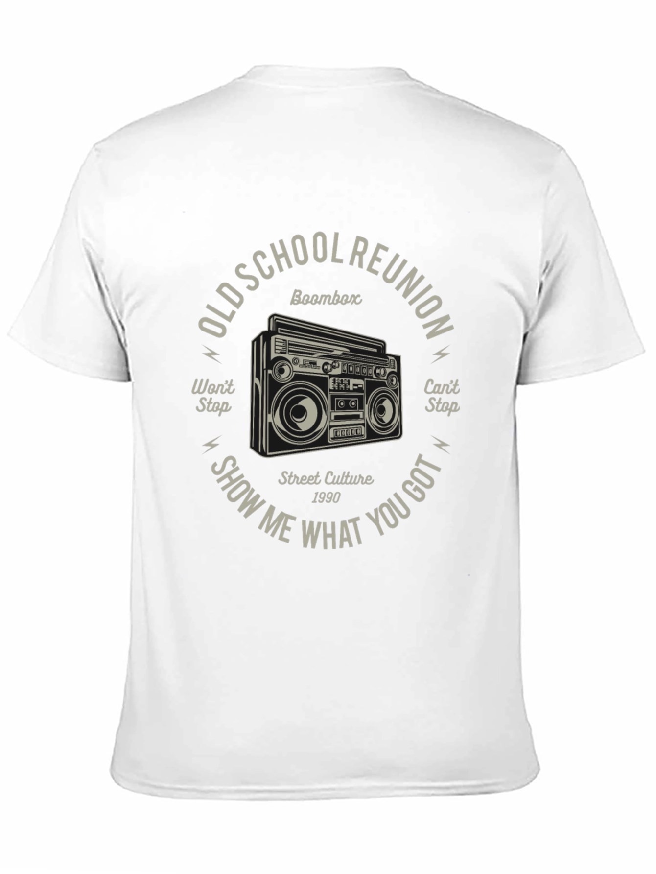 Old School Reunion Boombox Graphic T-Shirt